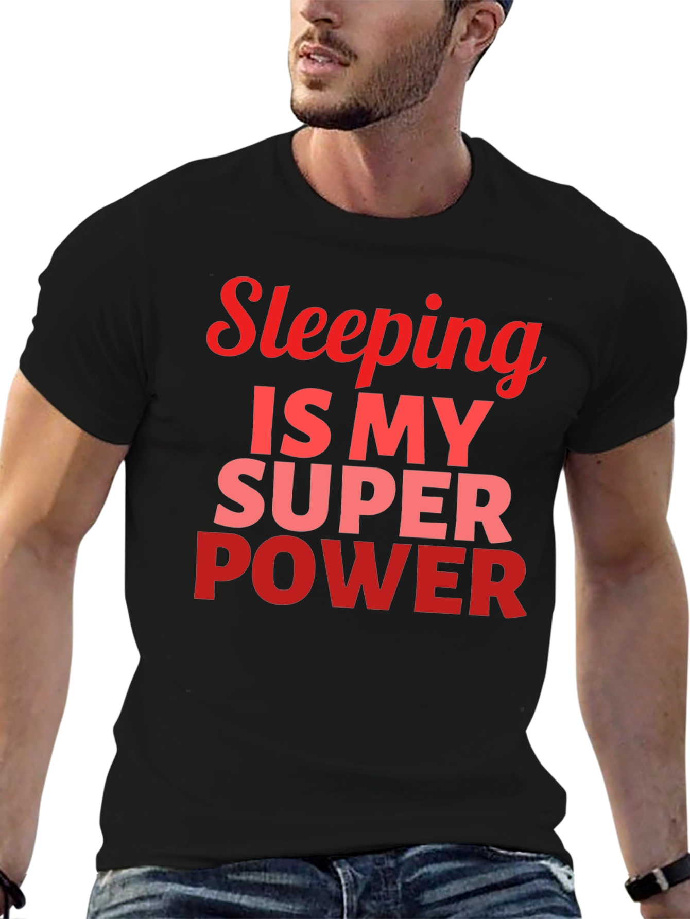 Sleeping Is My Superpower Graphic T-Shirt - Mens