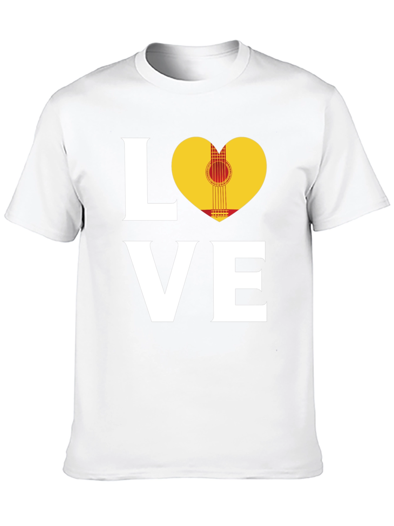 Love Guitar Heart T-Shirt - Music Lover Tee