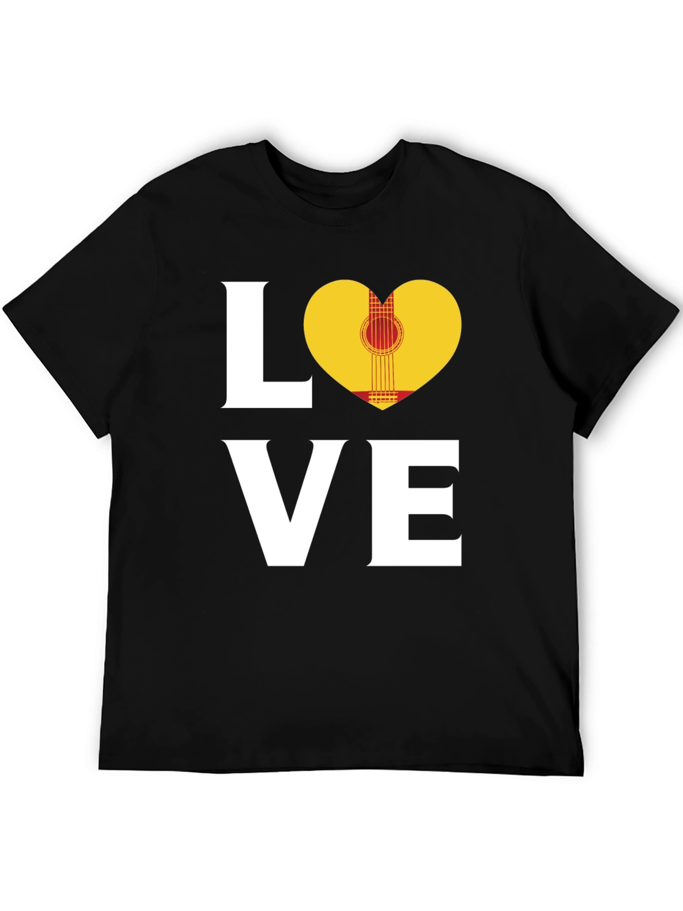Love Guitar Heart T-Shirt - Music Lover Tee