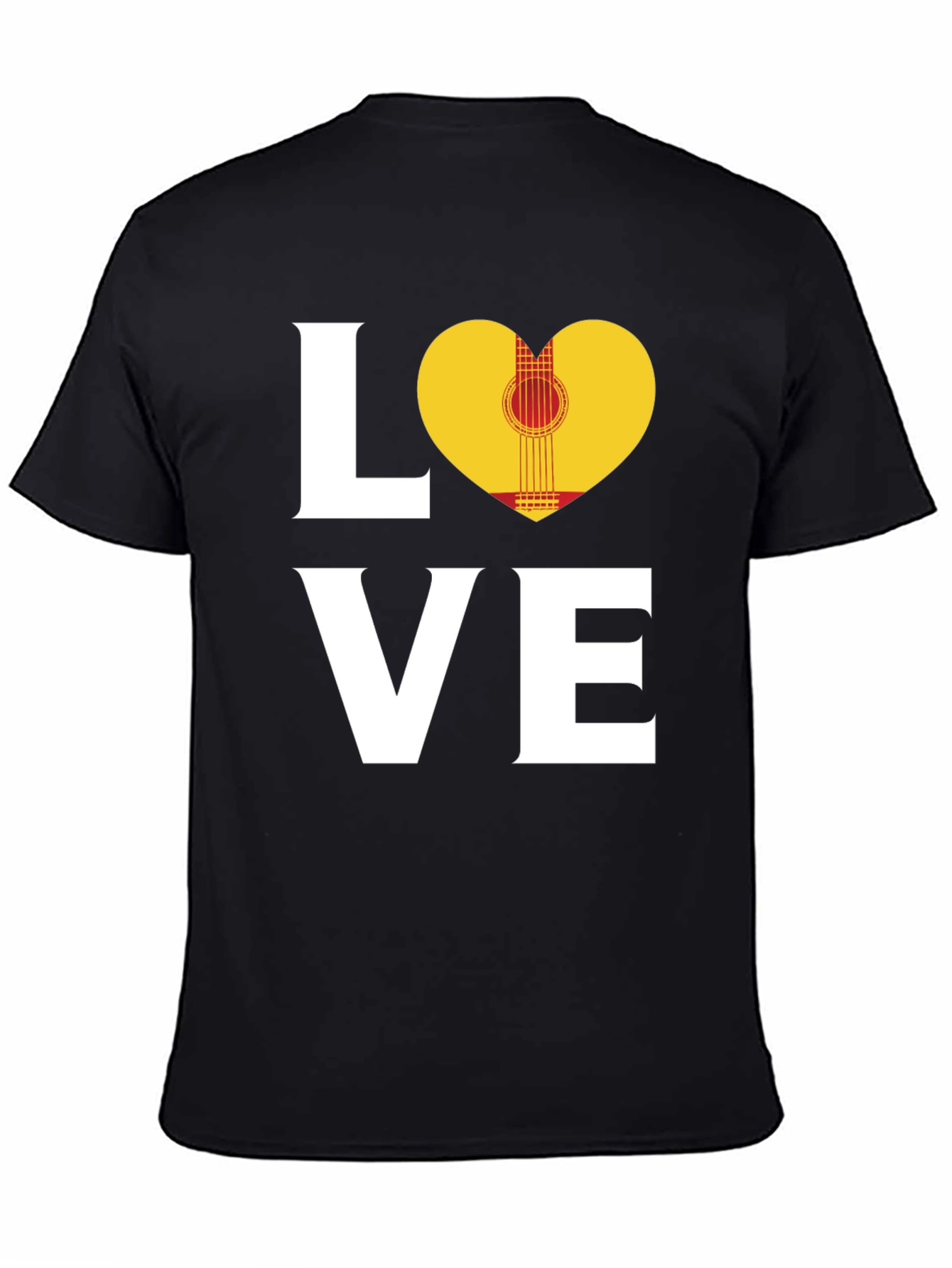 Love Guitar Heart T-Shirt - Music Lover Tee