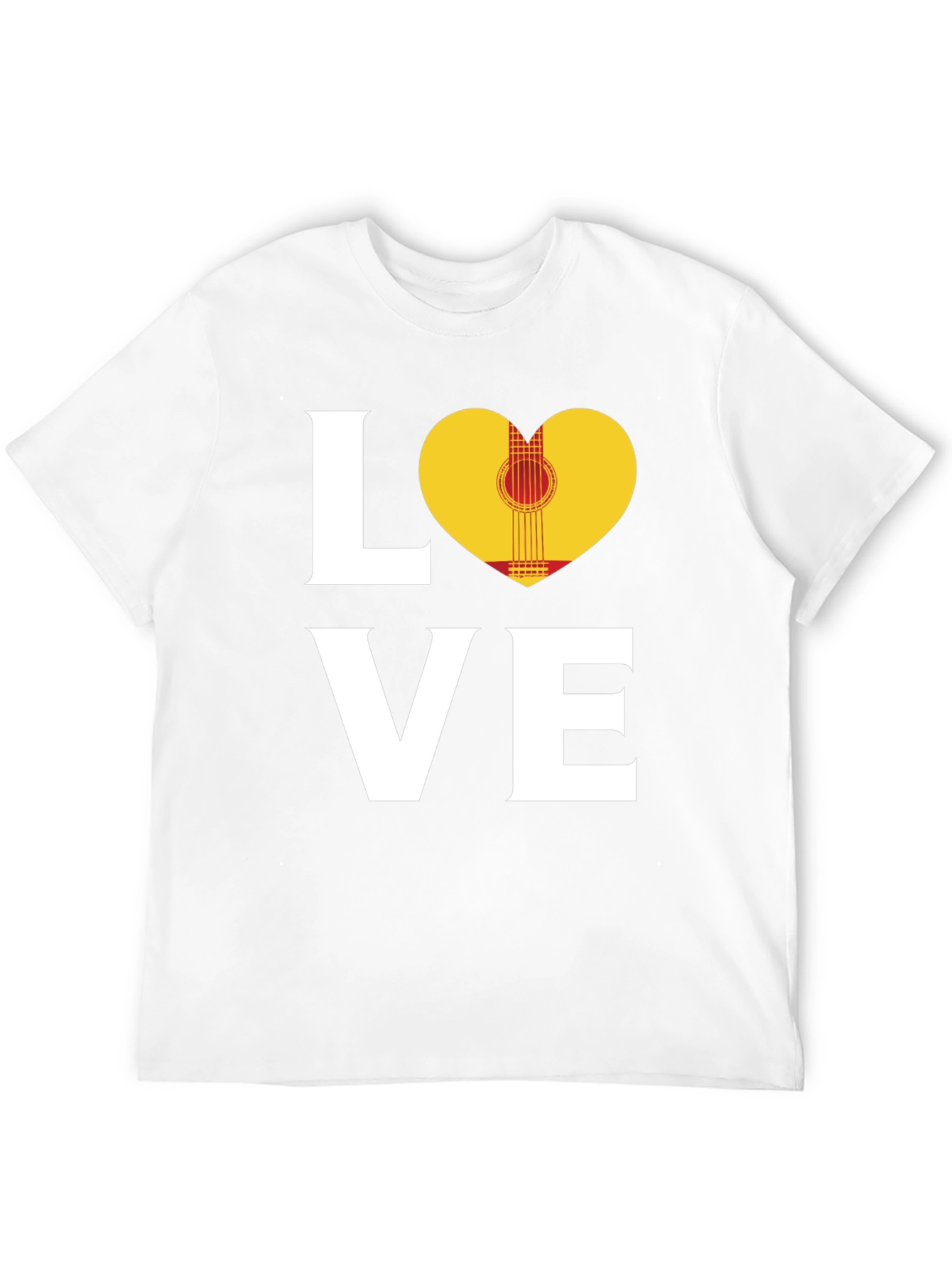 Love Guitar Heart T-Shirt - Music Lover Tee