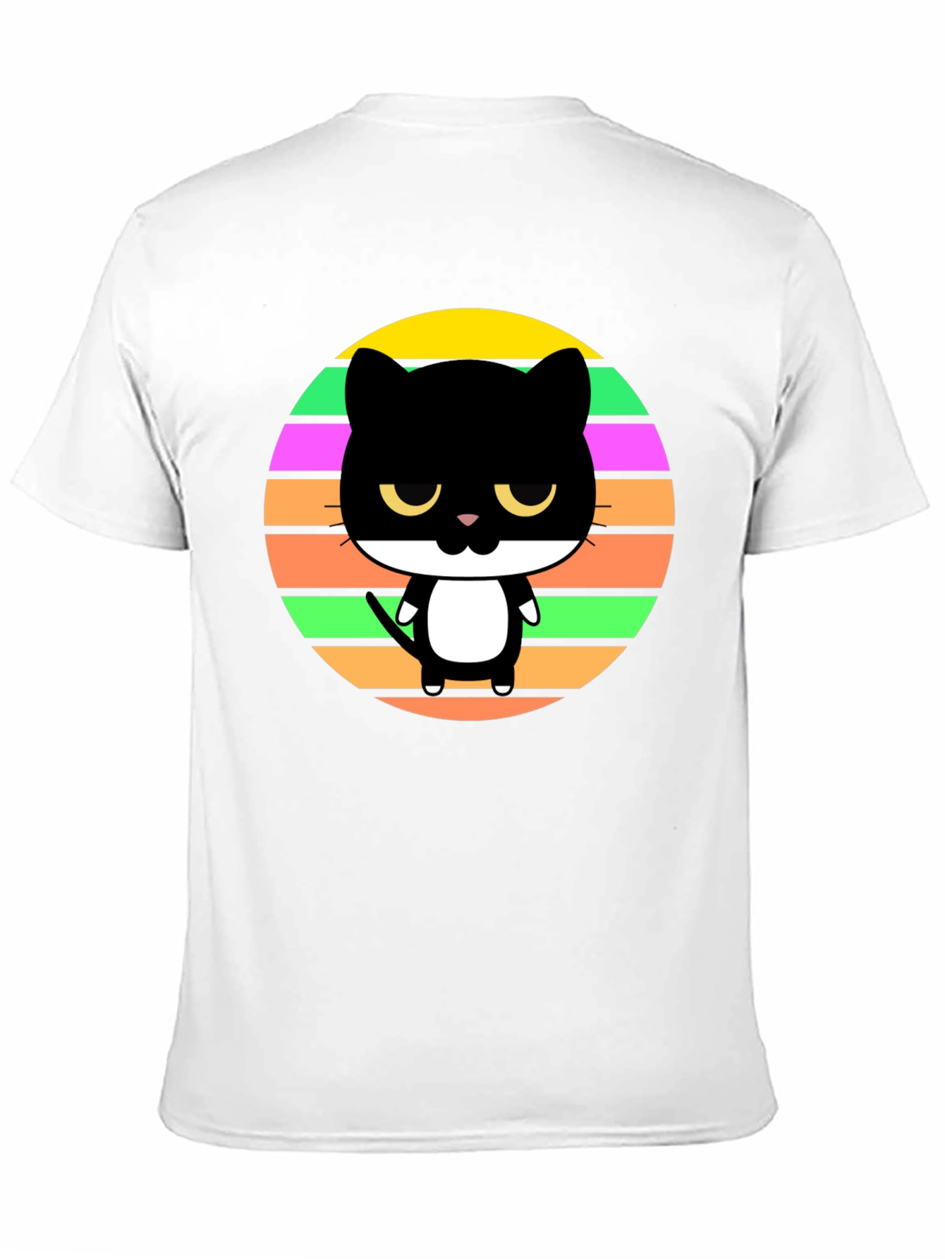 Cool Retro Cat Graphic Tee - Unisex