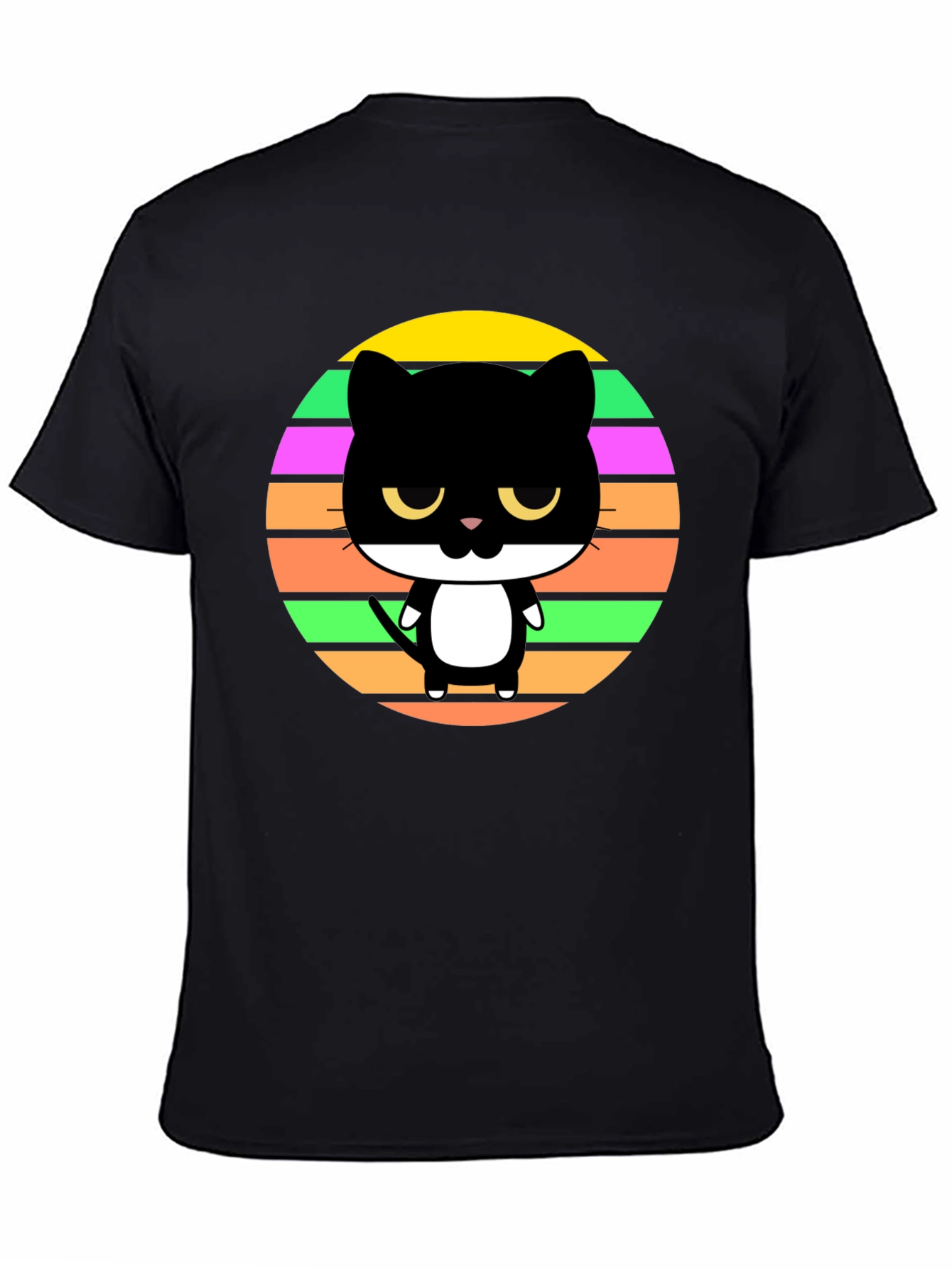 Cool Retro Cat Graphic Tee - Unisex