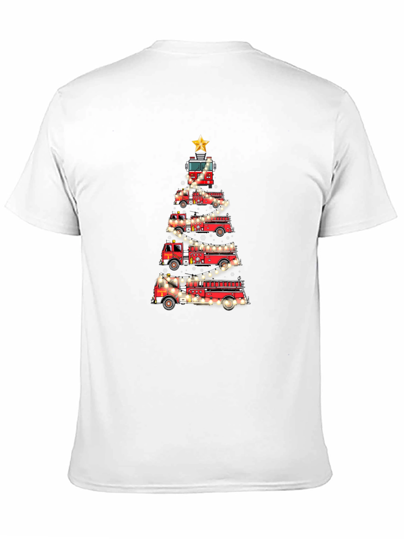 Fire Truck Christmas Tree T-Shirt