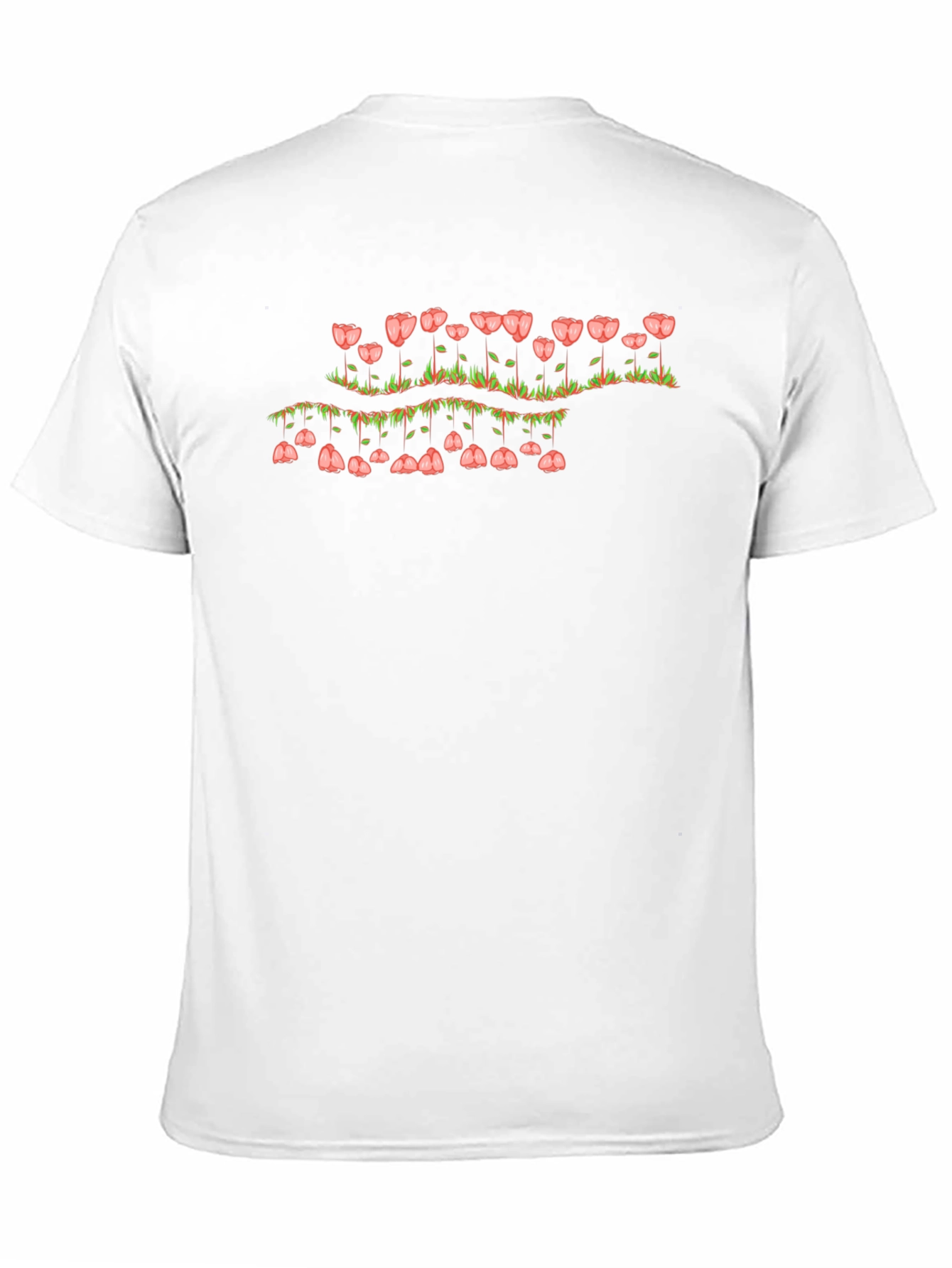 Floral Cascade Black T-Shirt