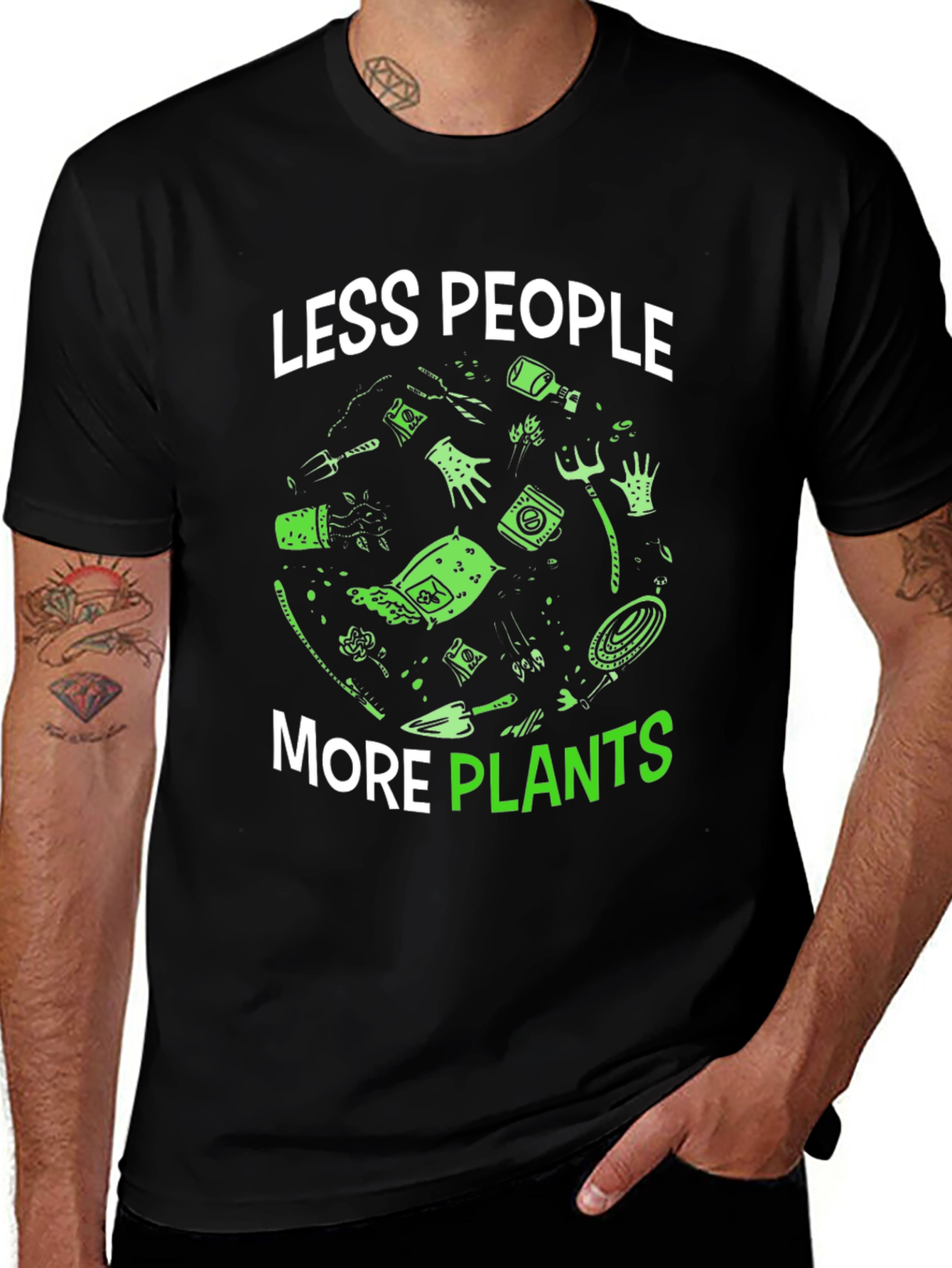 Less People More Plants Graphic T-Shirt