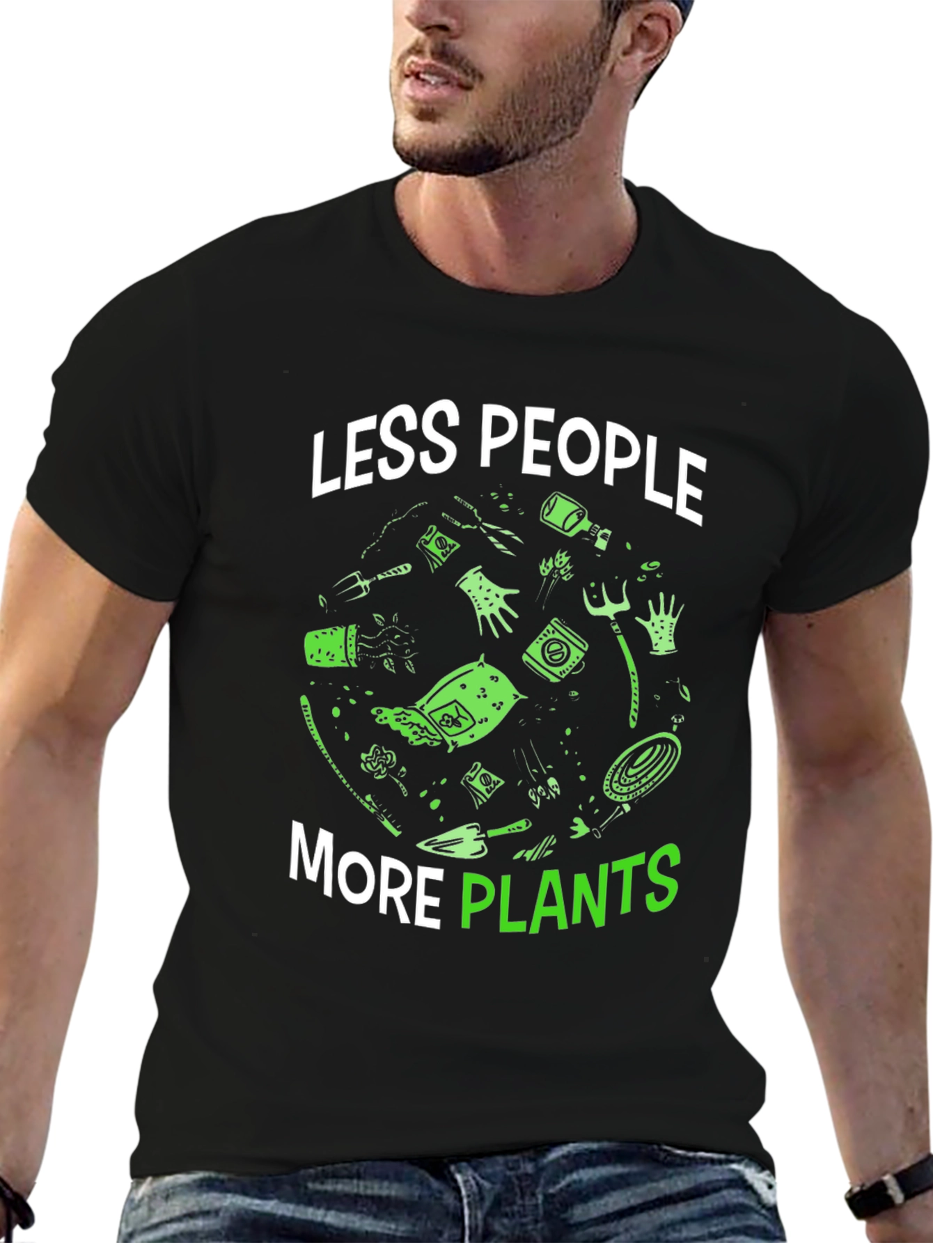 Less People More Plants Graphic T-Shirt