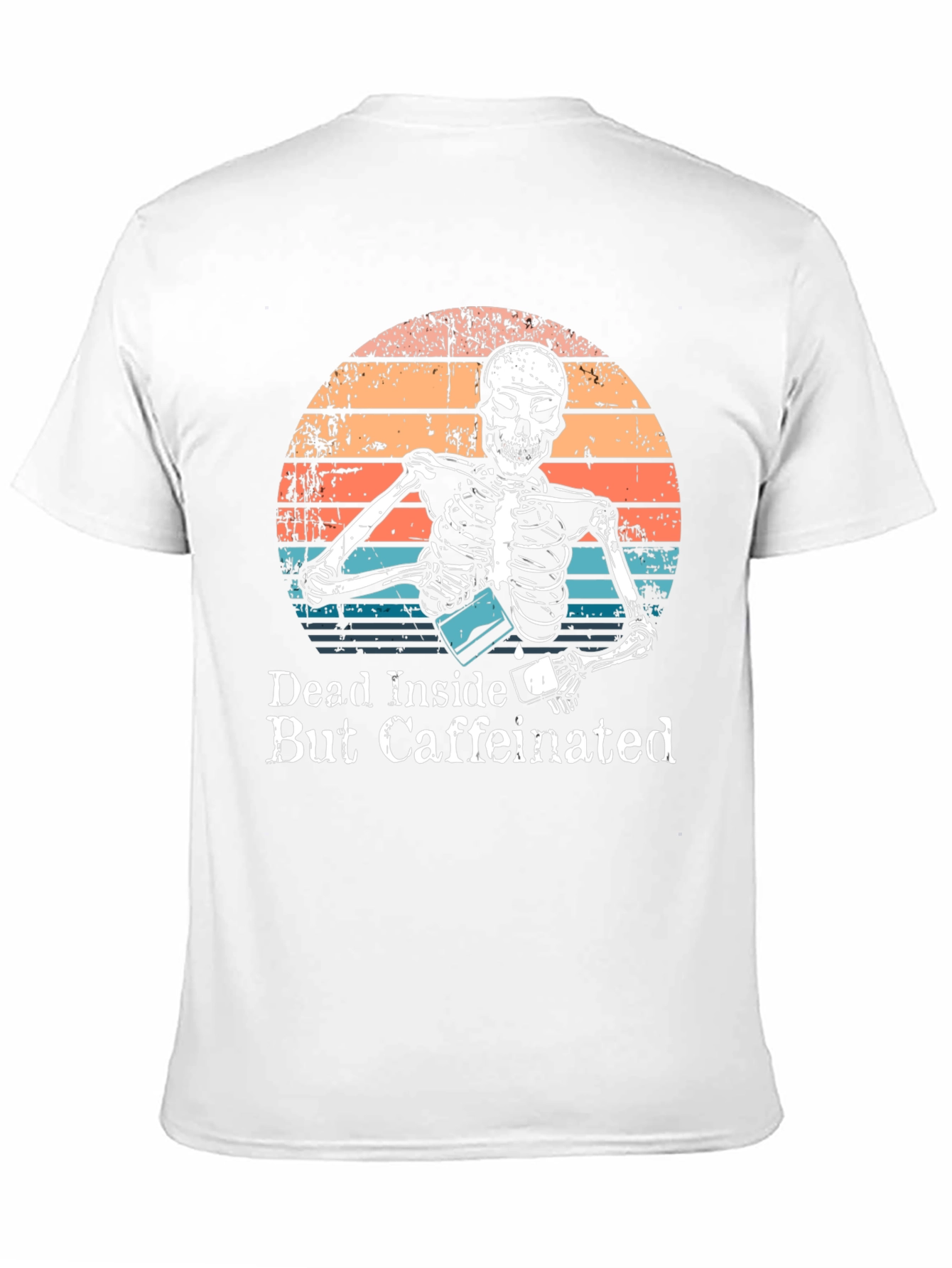 Dead Inside But Caffeinated Skeleton Graphic Tee