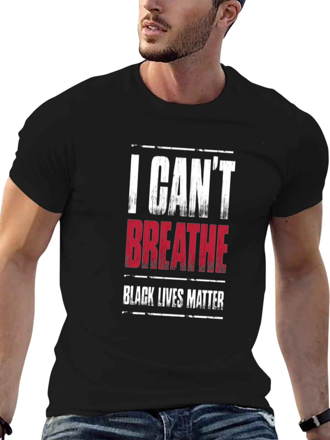 I Cant Breathe Black Lives Matter Graphic T-Shirt