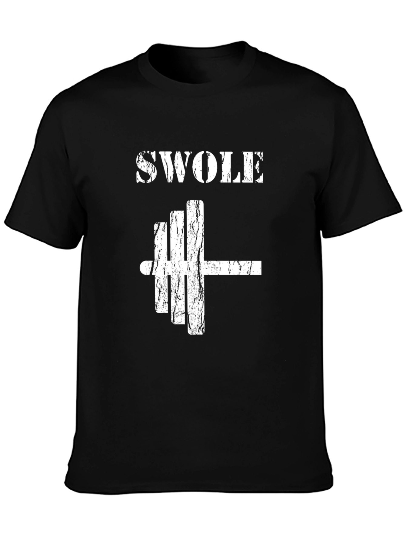 Swole Weightlifting Gym T-Shirt - Black