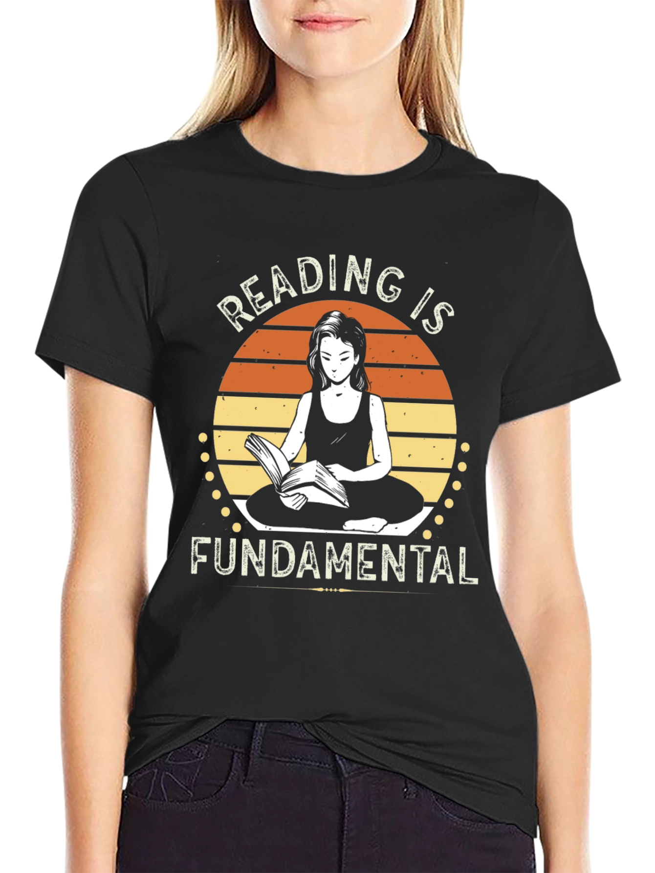 Reading is Fundamental Black Graphic Tee