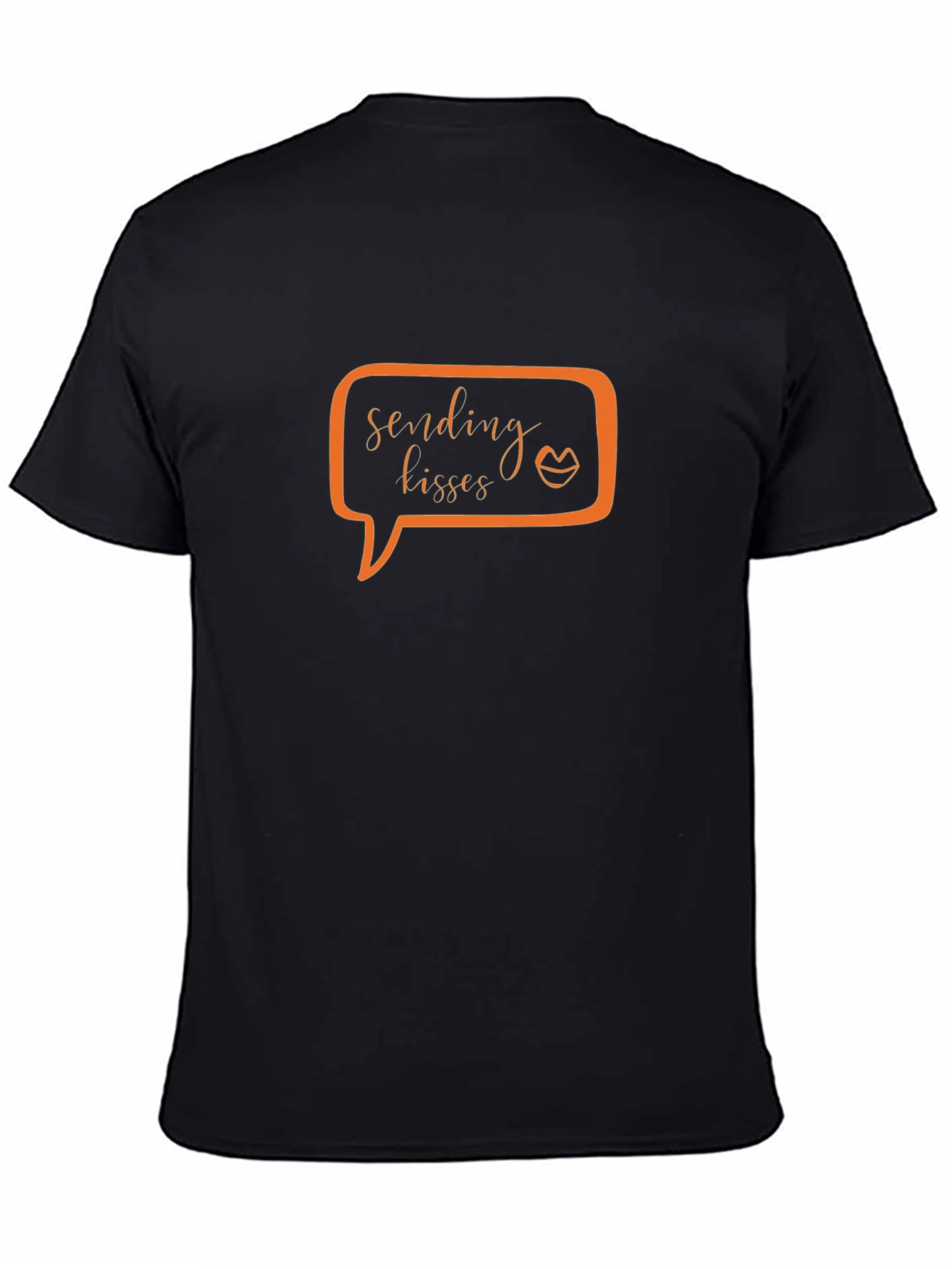 Sending Kisses Graphic Tee - Soft Cotton Black T-Shirt