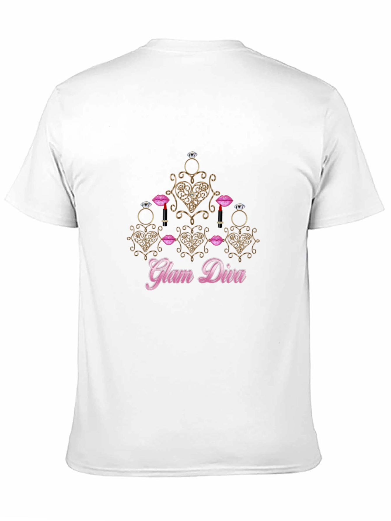 Glam Diva Graphic Black T-Shirt
