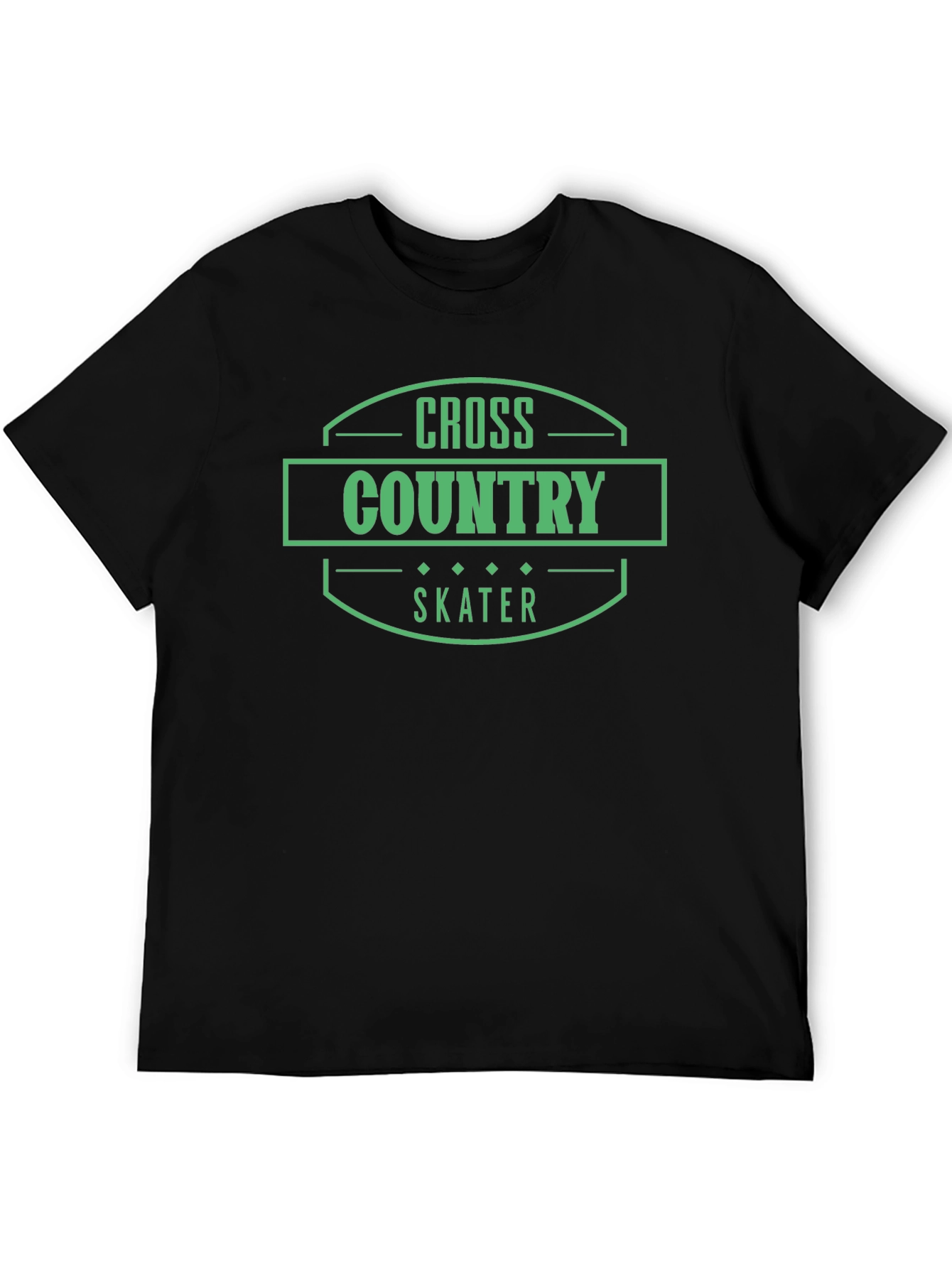 Cross Country Skater T-Shirt - Black Graphic Tee
