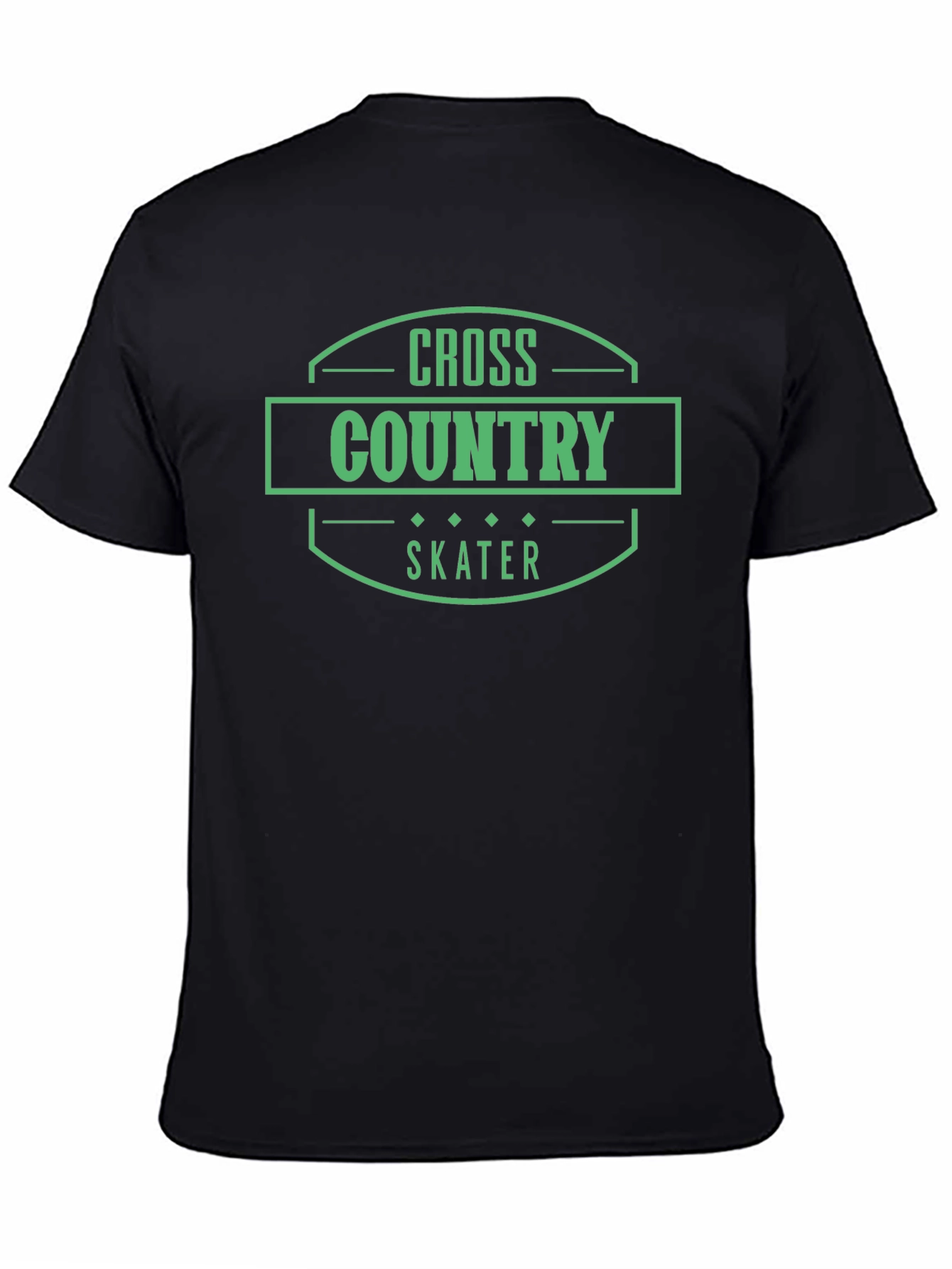 Cross Country Skater T-Shirt - Black Graphic Tee