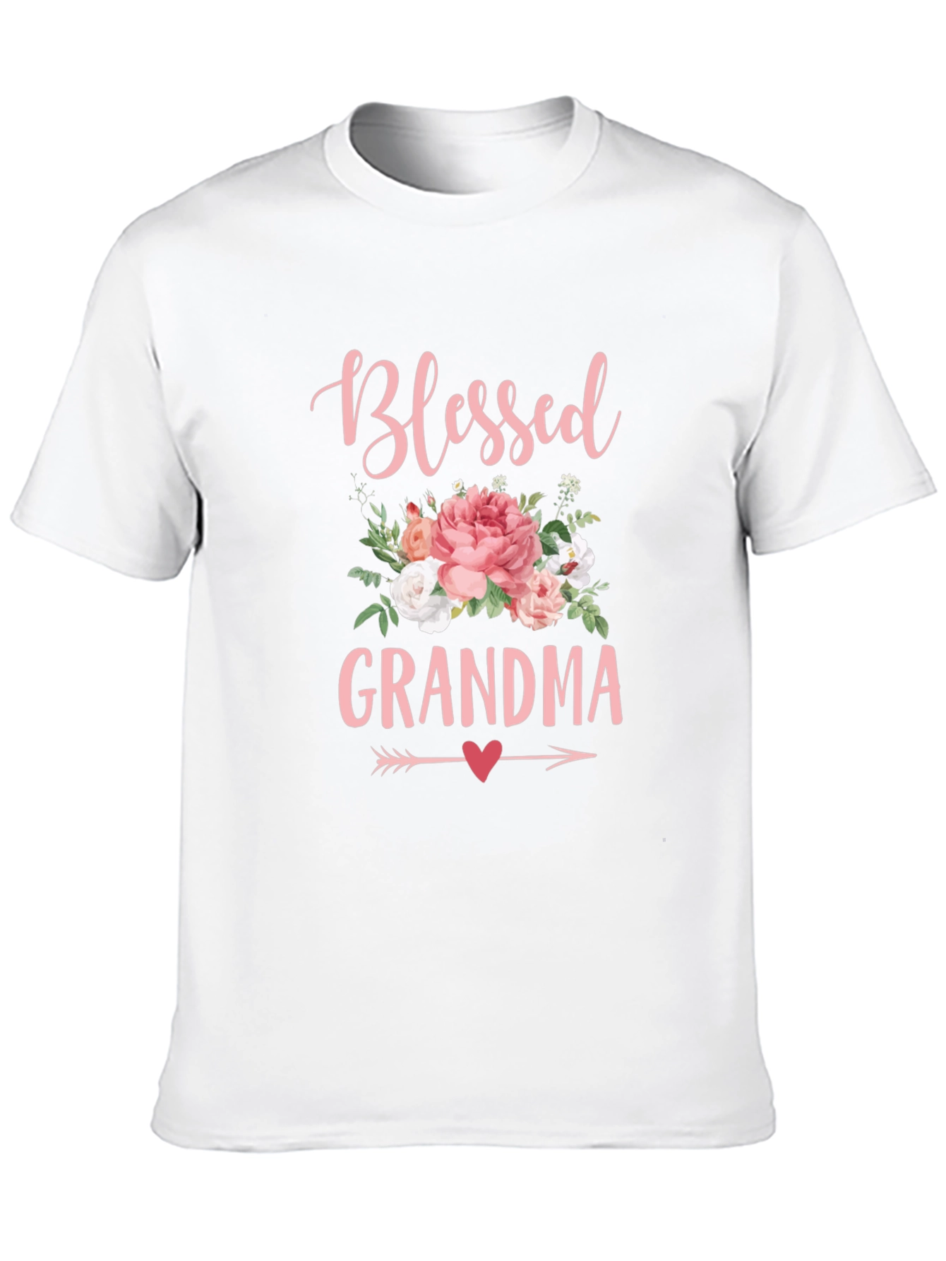Blessed Grandma Floral Graphic T-Shirt