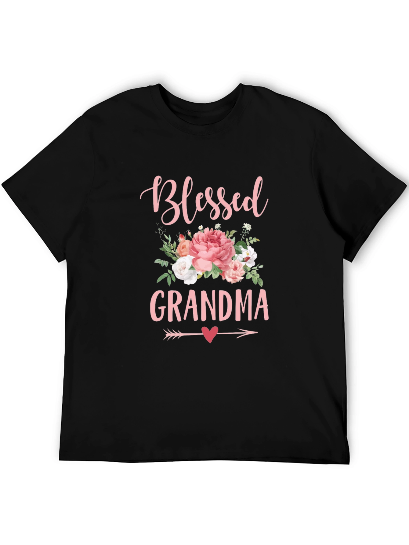 Blessed Grandma Floral Graphic T-Shirt