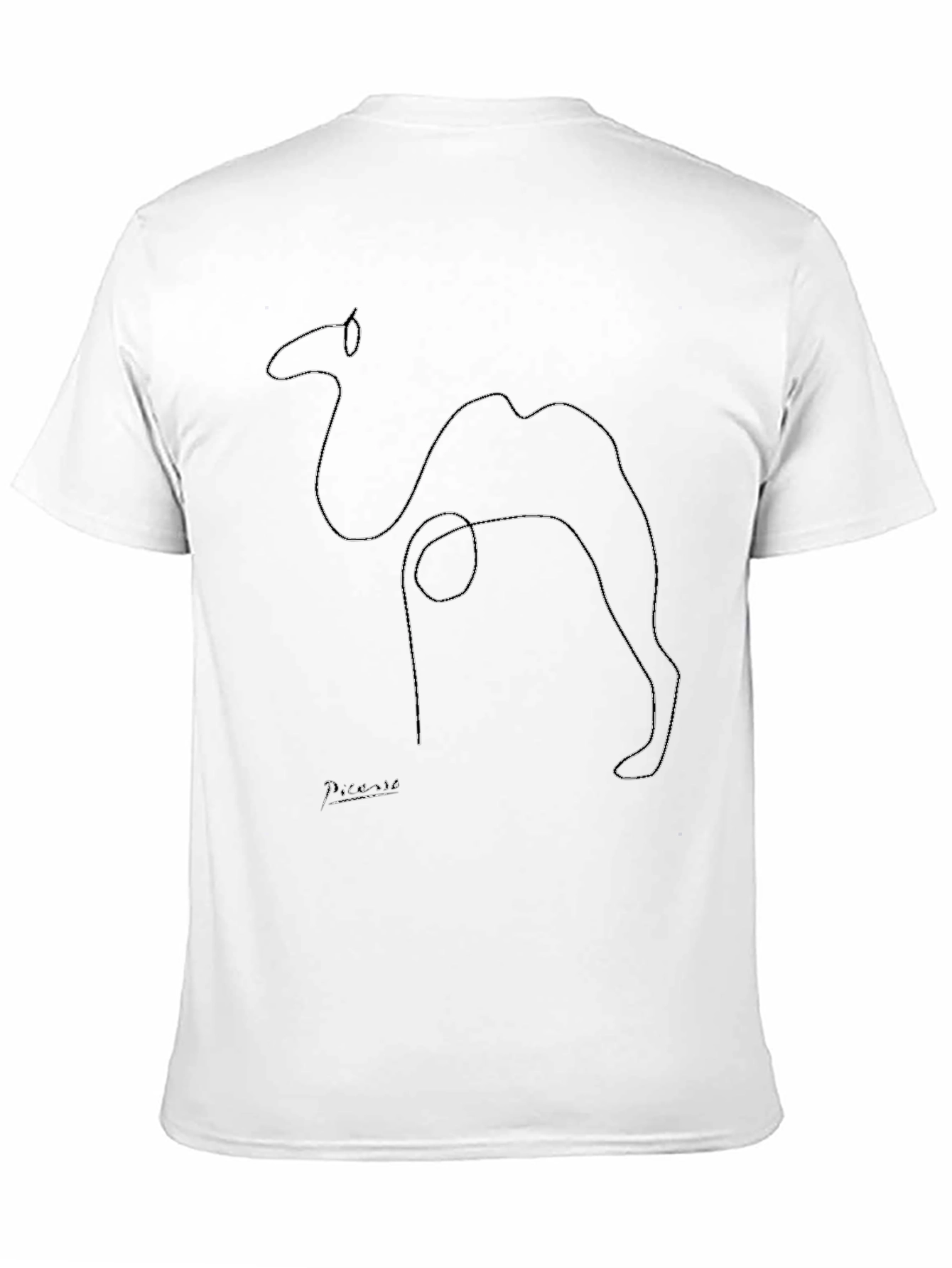 Black Camel Line Art Graphic Tee