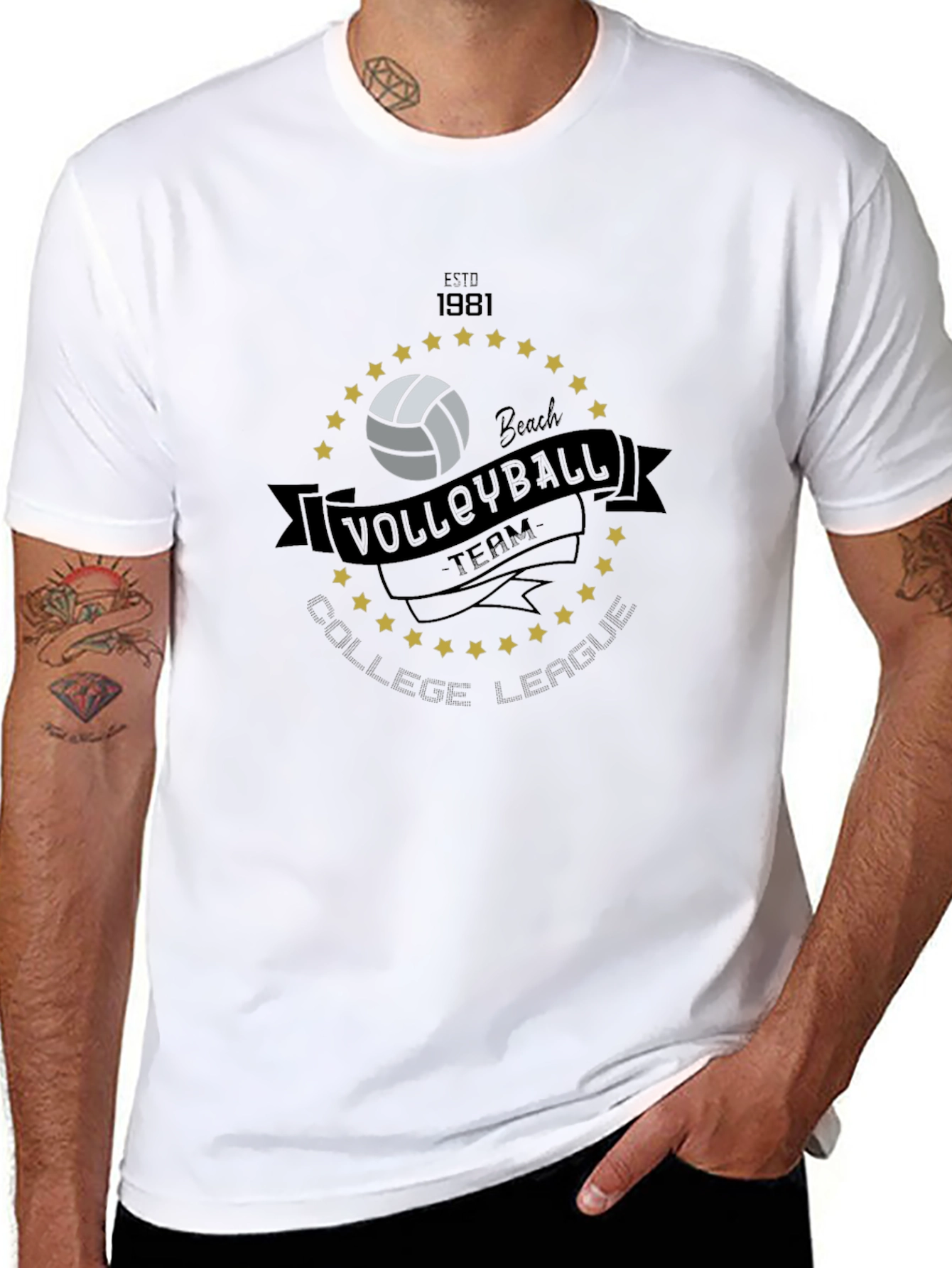 Volleyball Team College League T-Shirt