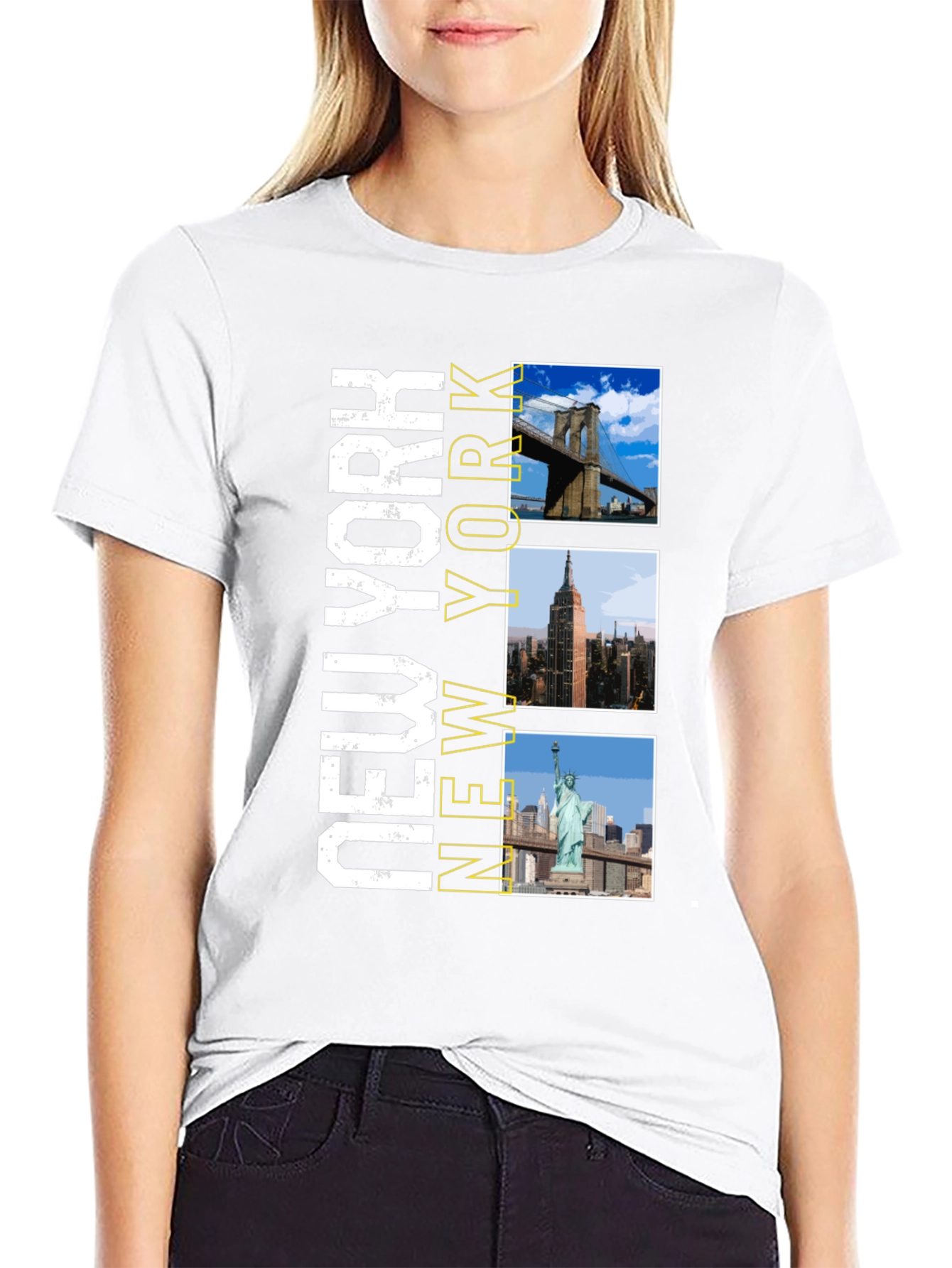 New York City Landmark Graphic Print Tee