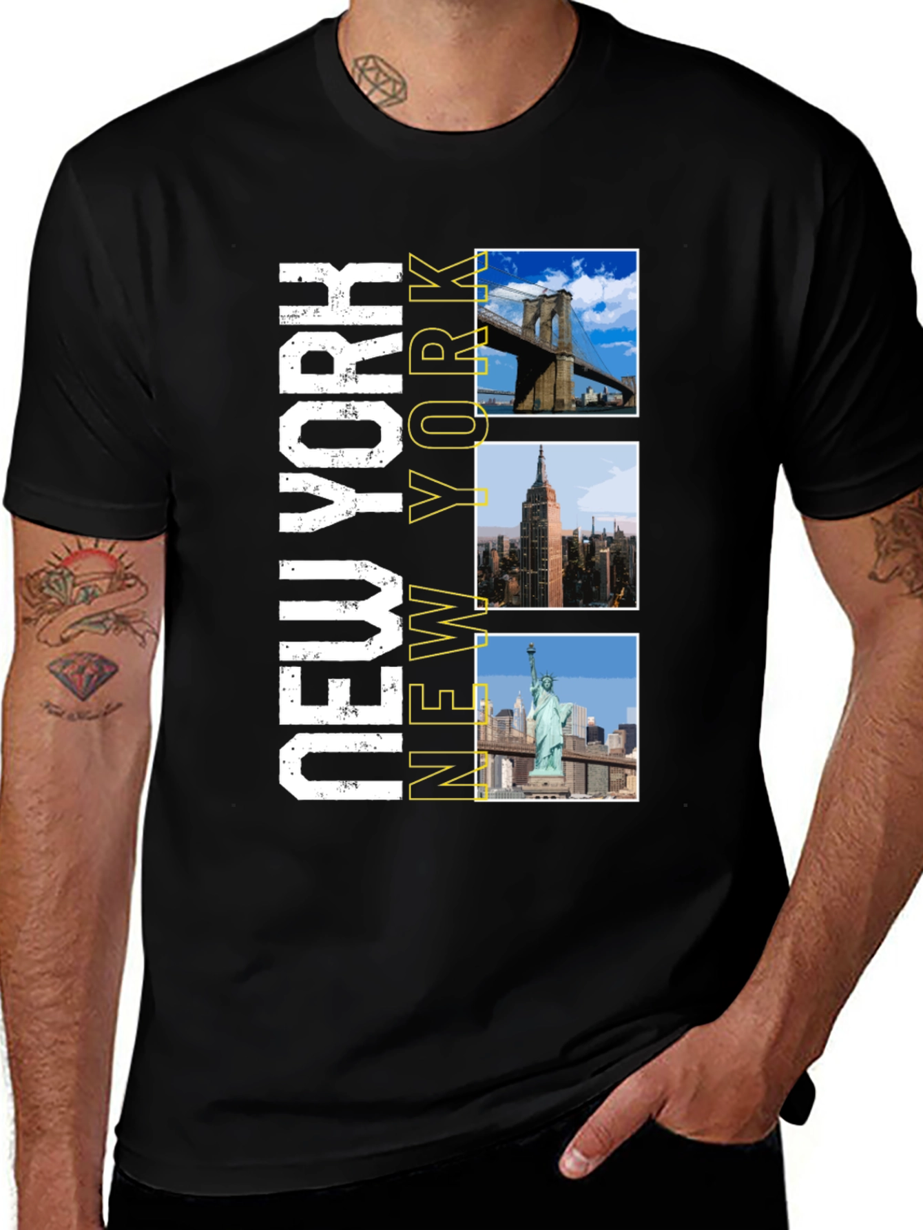 New York City Landmark Graphic Print Tee