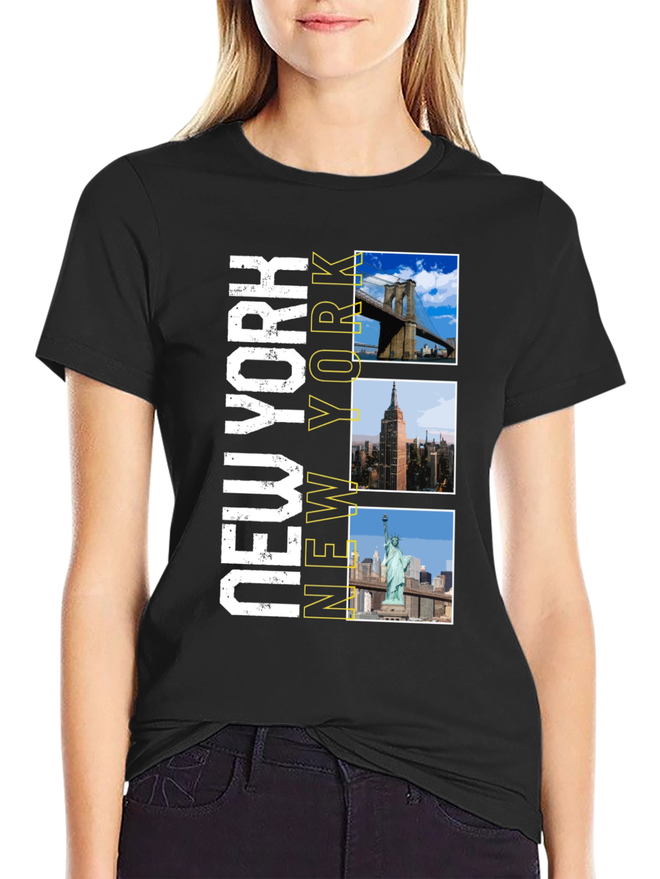 New York City Landmark Graphic Print Tee
