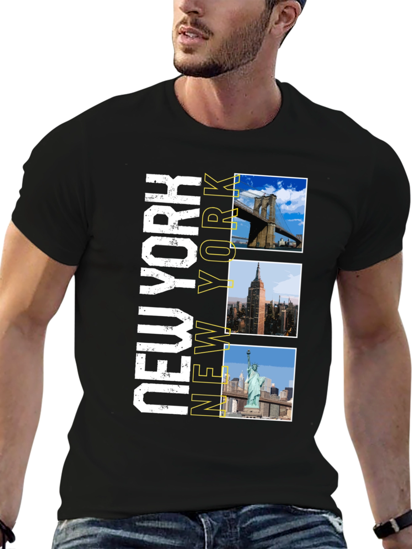 New York City Landmark Graphic Print Tee