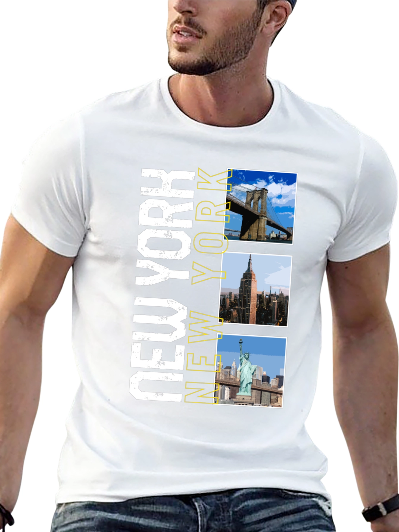 New York City Landmark Graphic Print Tee