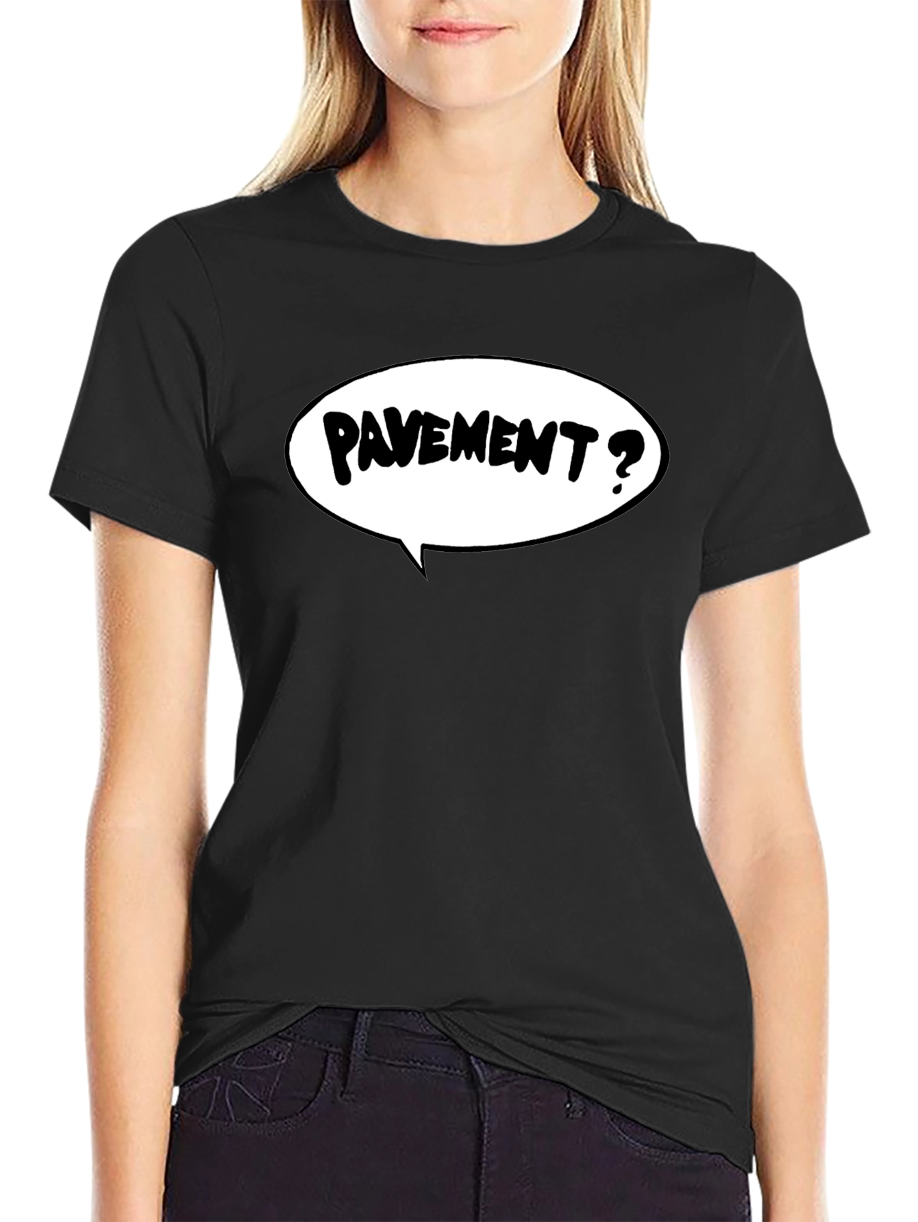Pavement? Graphic T-Shirt - Mens Black Tee