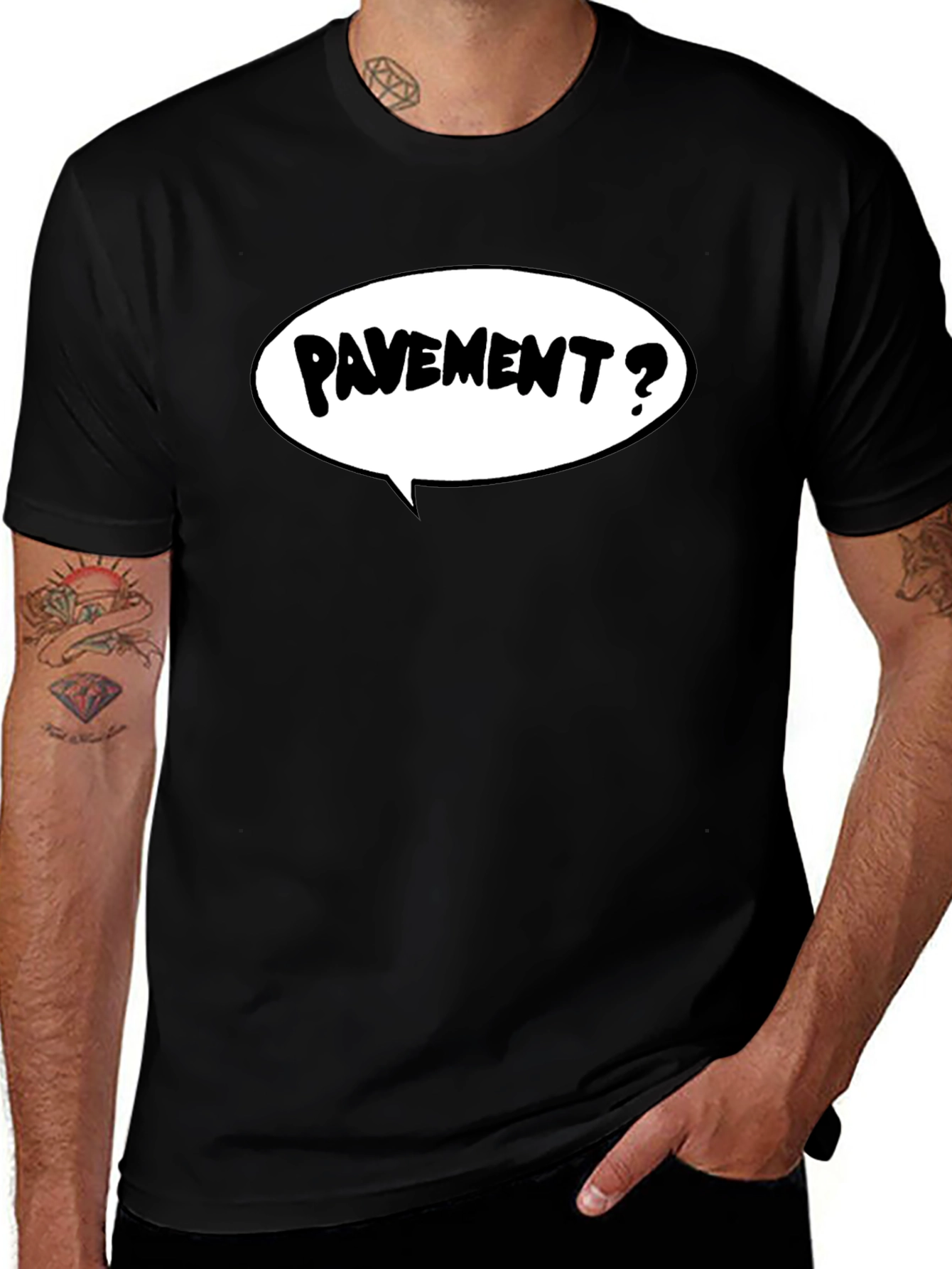 Pavement? Graphic T-Shirt - Mens Black Tee
