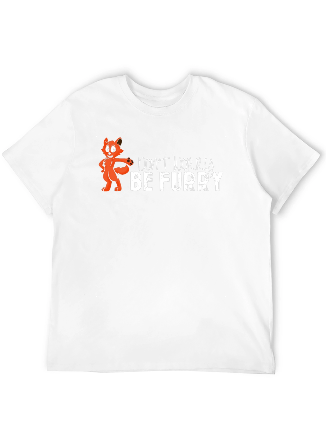 Dont Worry Be Furry Black T-Shirt