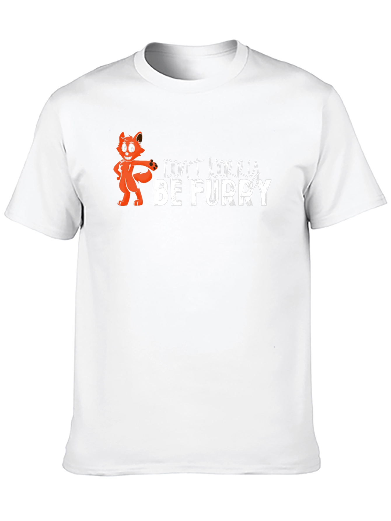 Dont Worry Be Furry Black T-Shirt