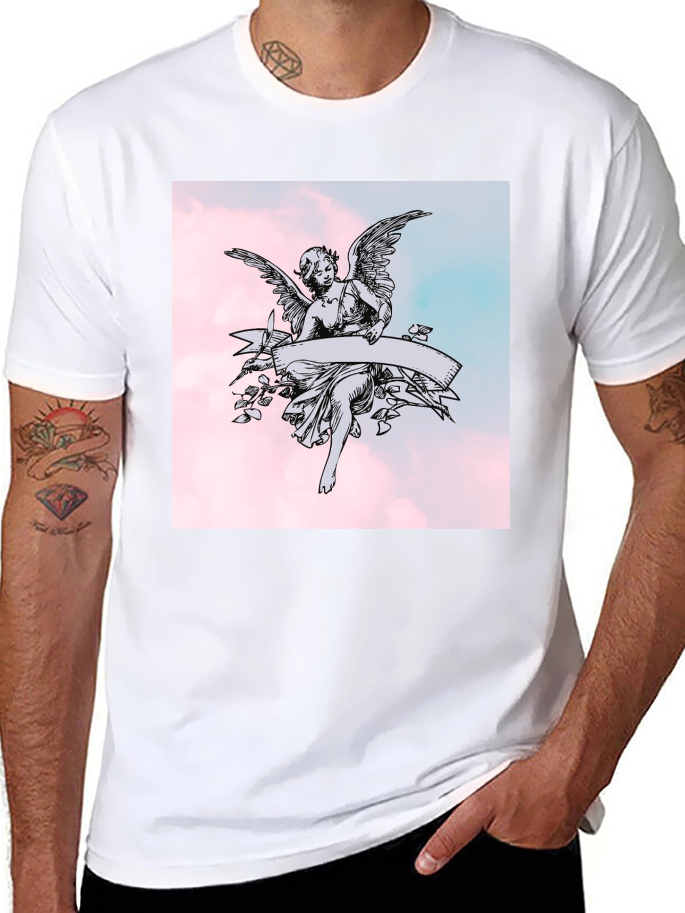Angel Graphic Black T-Shirt