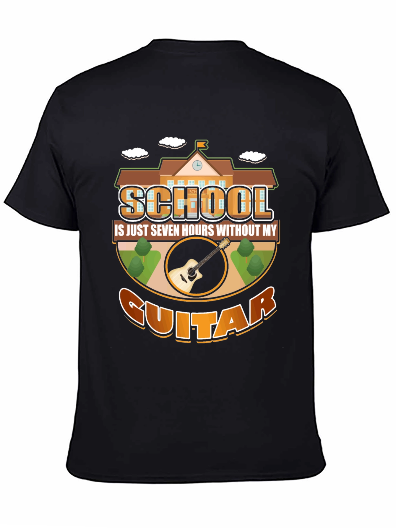 School Guitar T-Shirt: Seven Hours Without My Guitar
