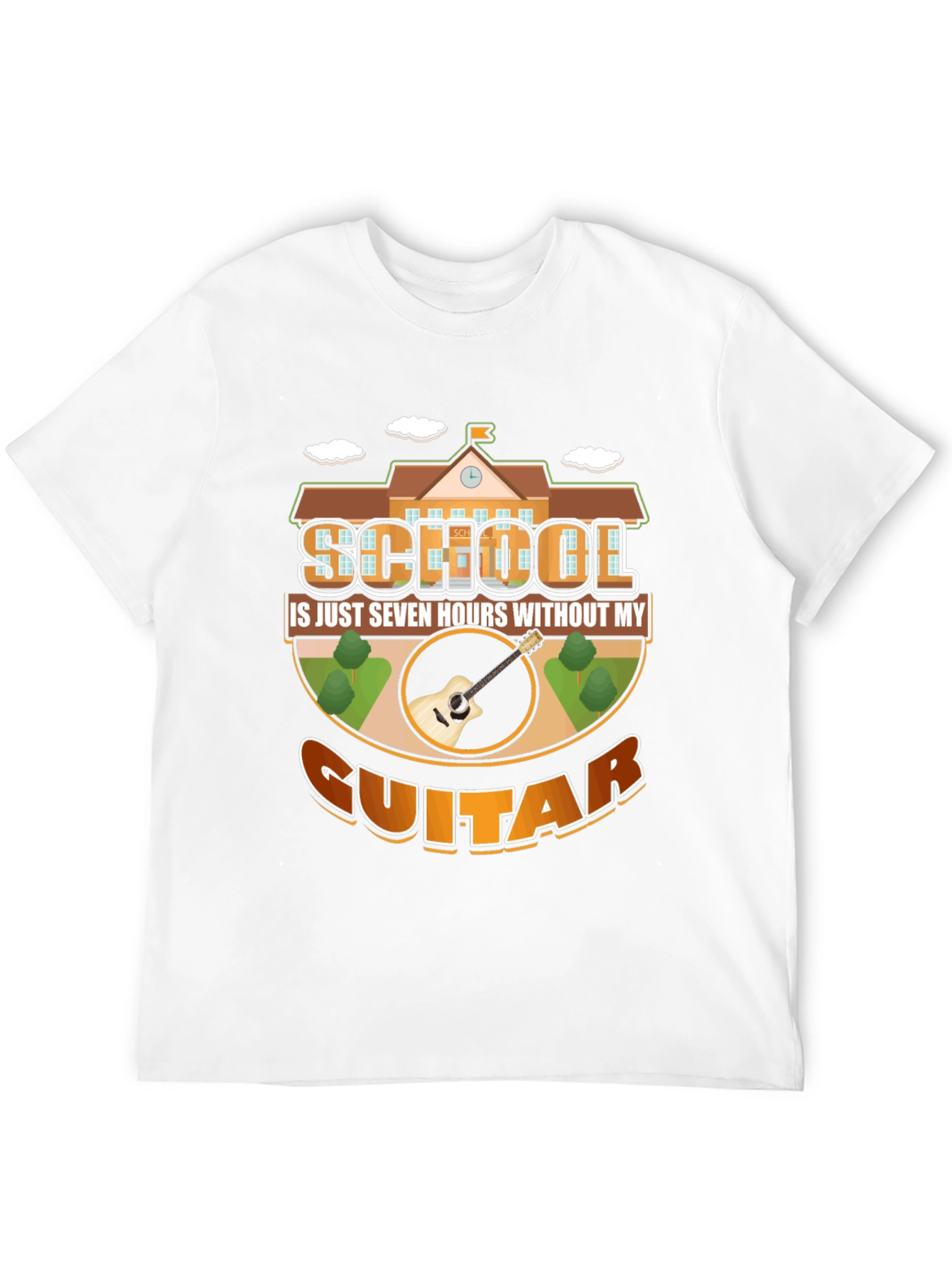 School Guitar T-Shirt: Seven Hours Without My Guitar