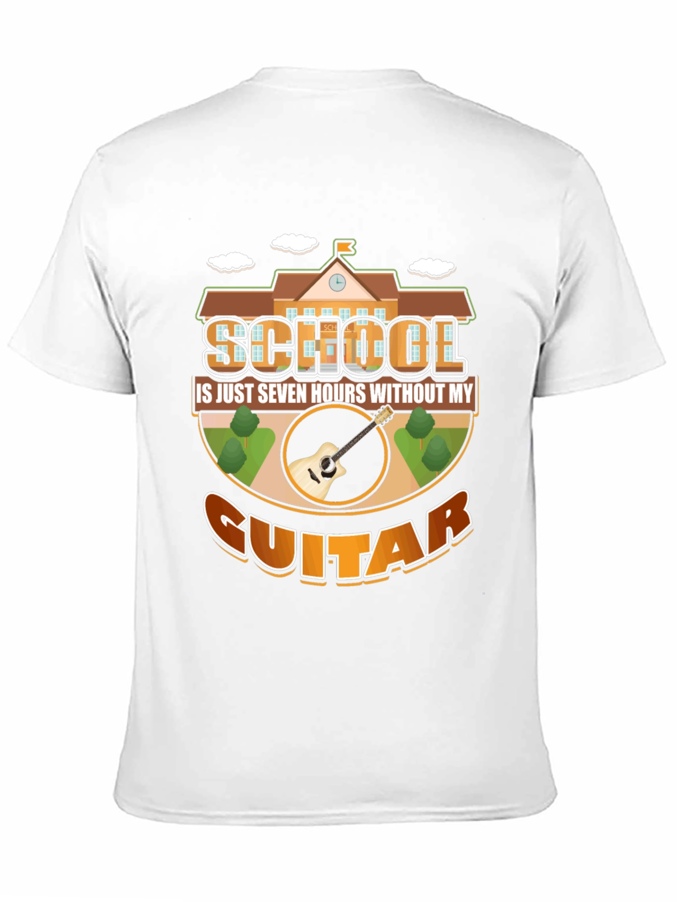 School Guitar T-Shirt: Seven Hours Without My Guitar