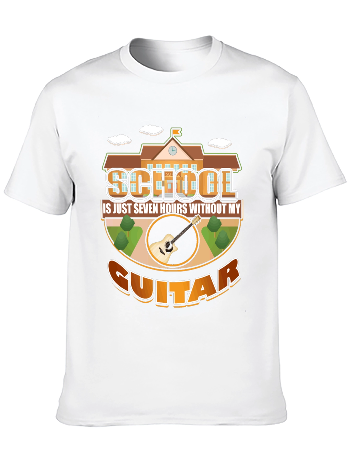 School Guitar T-Shirt: Seven Hours Without My Guitar