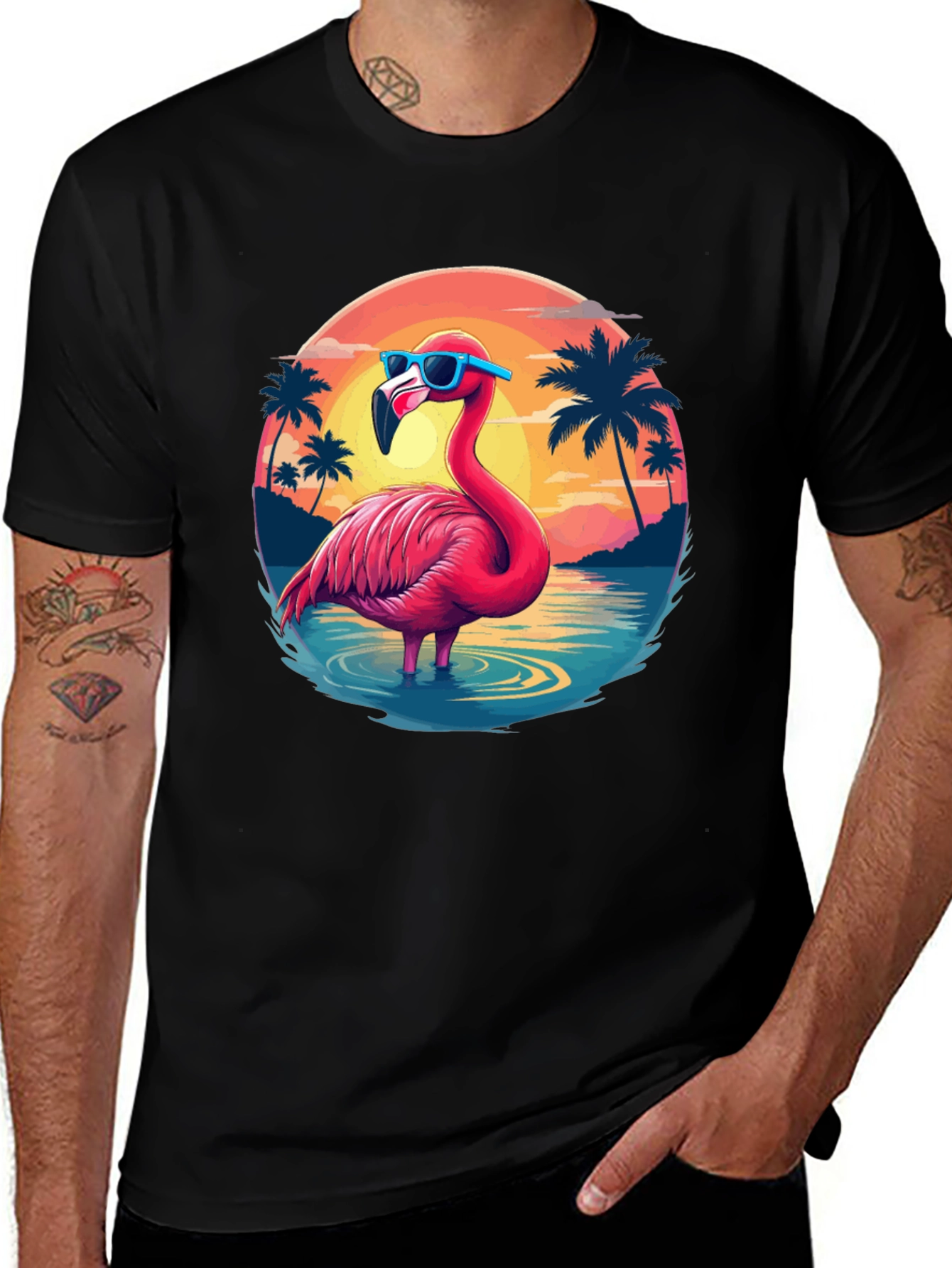 Tropical Flamingo T-Shirt - Summer Vibes