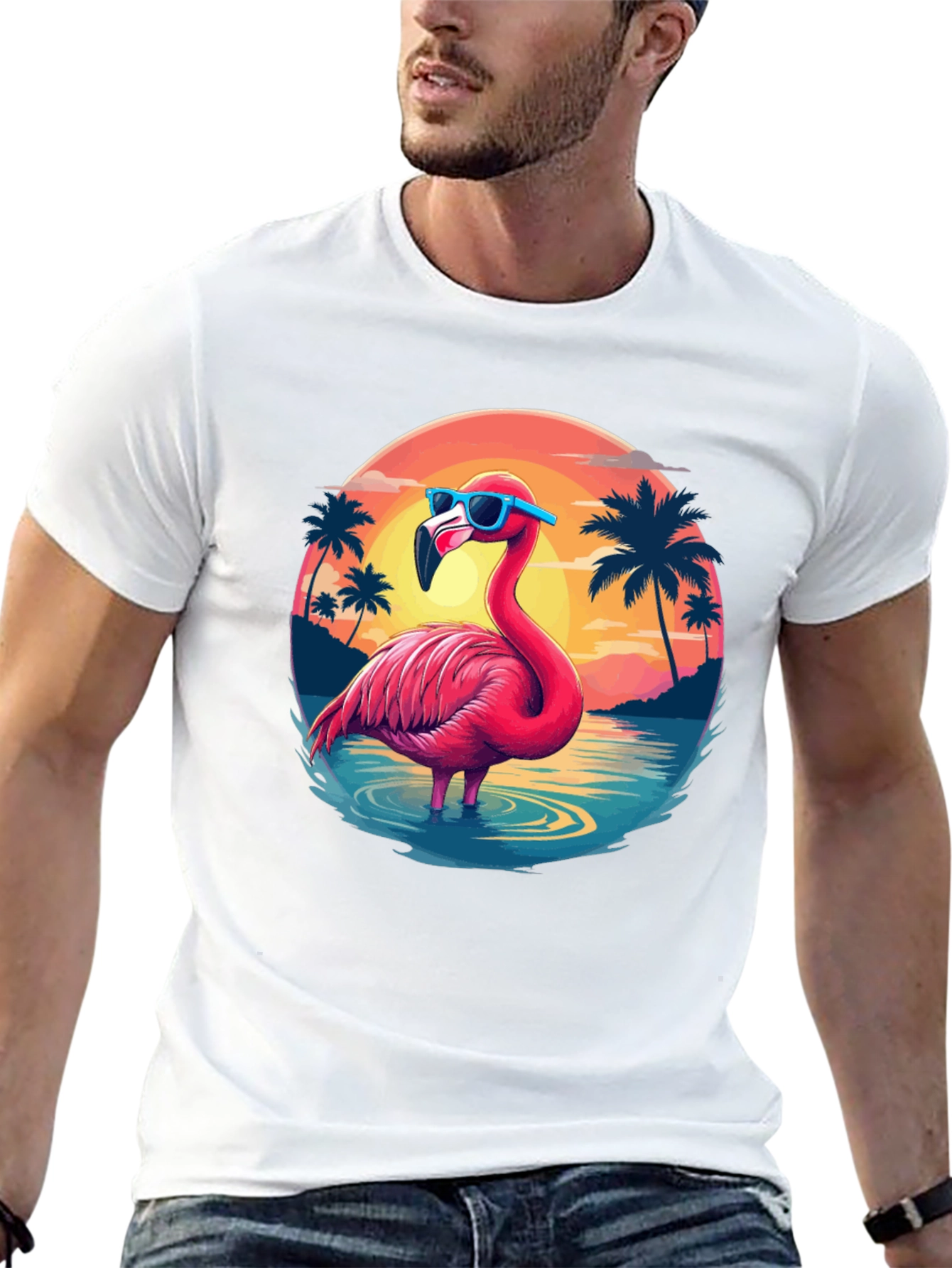 Tropical Flamingo T-Shirt - Summer Vibes