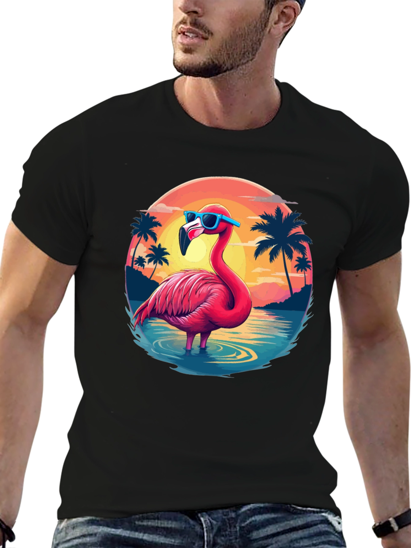 Tropical Flamingo T-Shirt - Summer Vibes