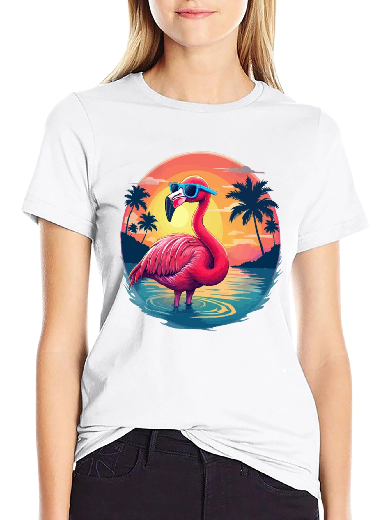 Tropical Flamingo T-Shirt - Summer Vibes