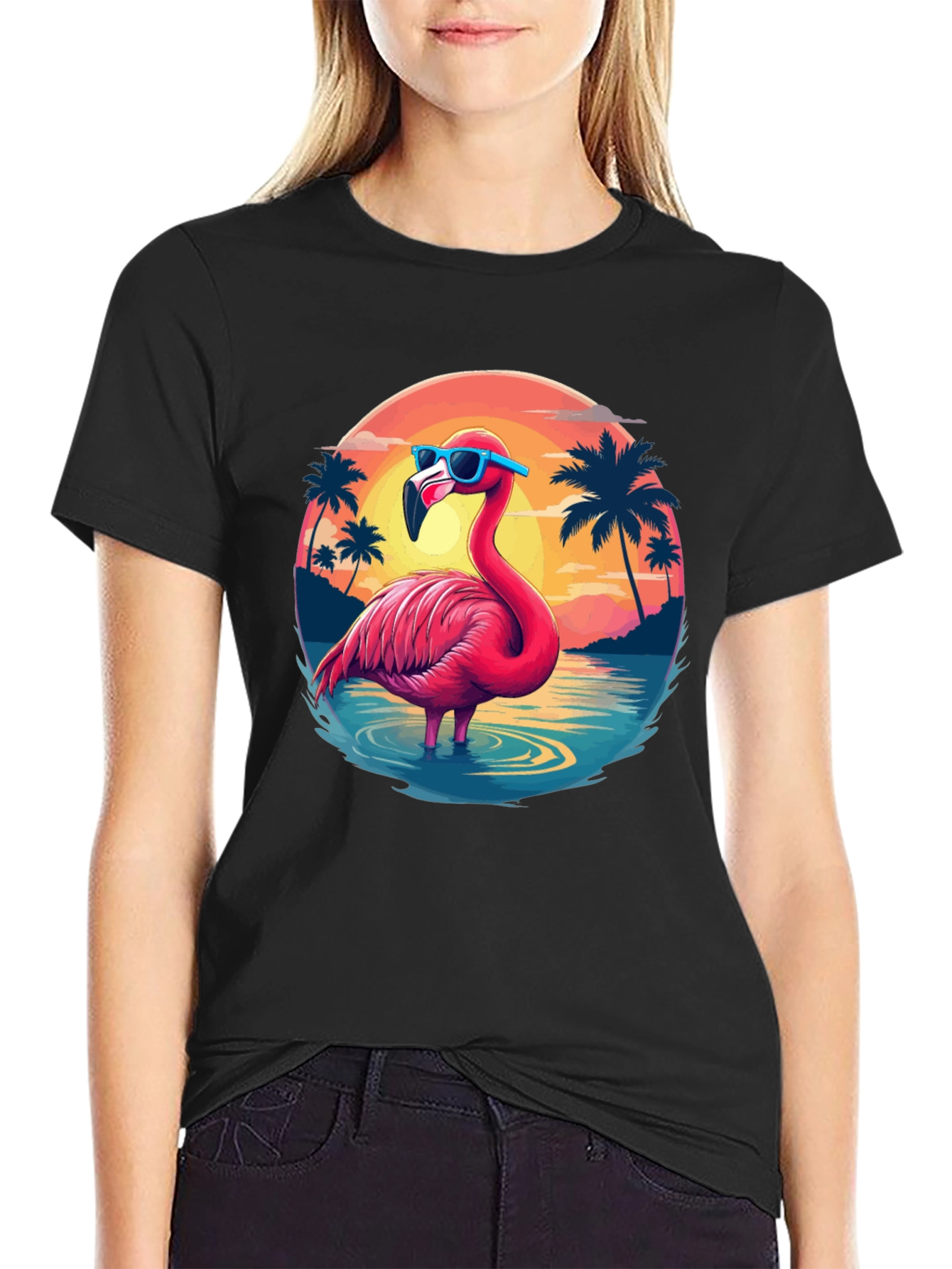 Tropical Flamingo T-Shirt - Summer Vibes