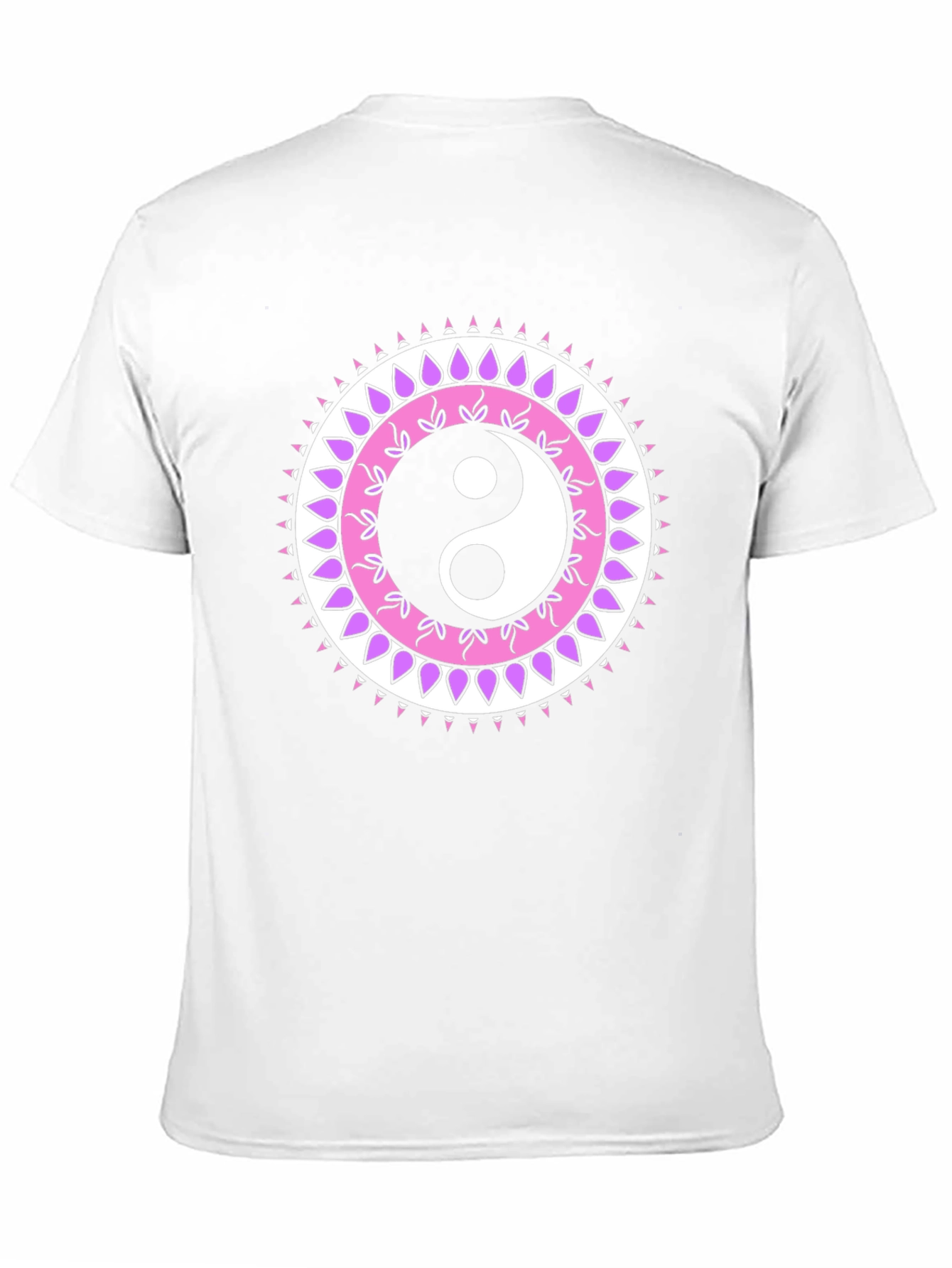 Yin Yang Mandala Graphic Tee - Black