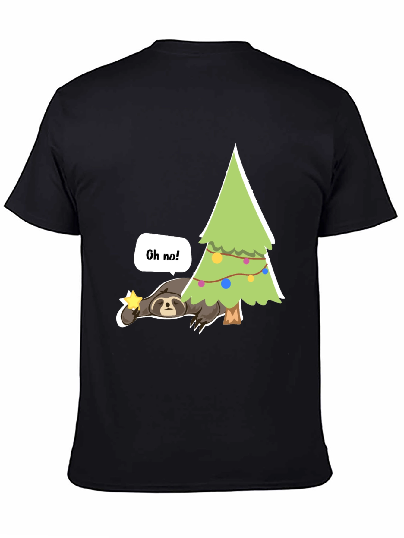 Lazy Sloth Christmas T-Shirt - Oh No!