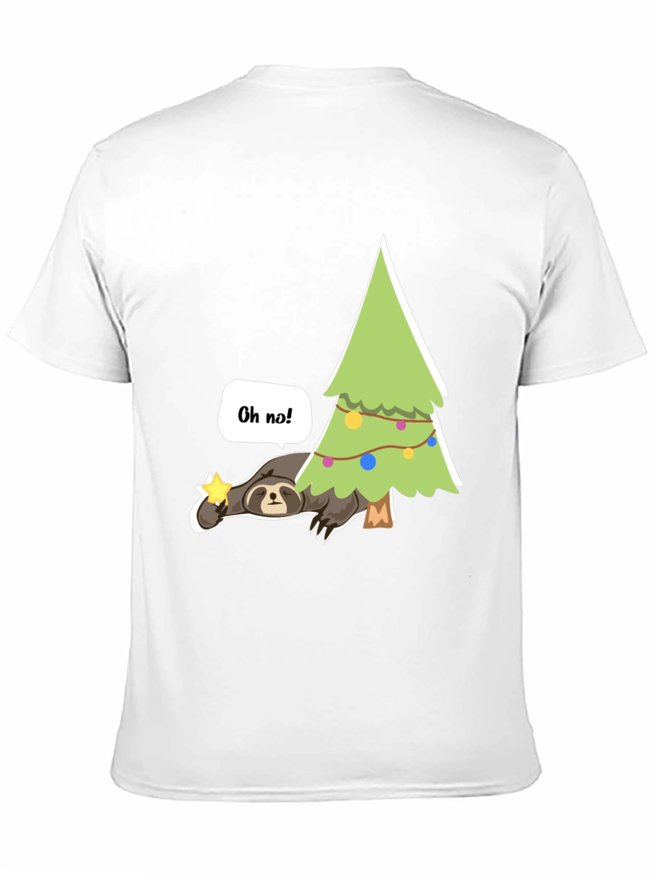 Lazy Sloth Christmas T-Shirt - Oh No!