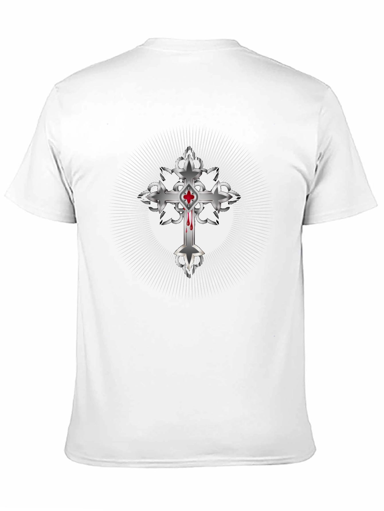 Gothic Cross Graphic Tee - Mens Black T-Shirt