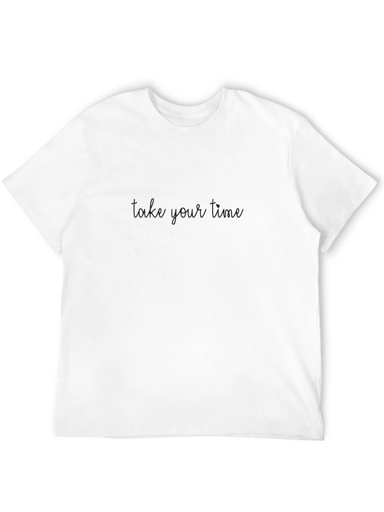 Minimalist Black T-Shirt with Subtle Text Design