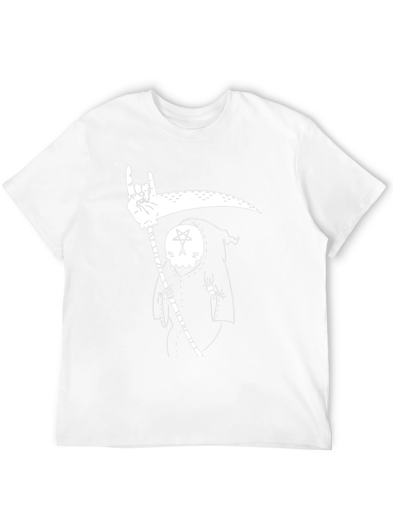 Grim Reaper Rock On T-Shirt - Black Graphic Tee
