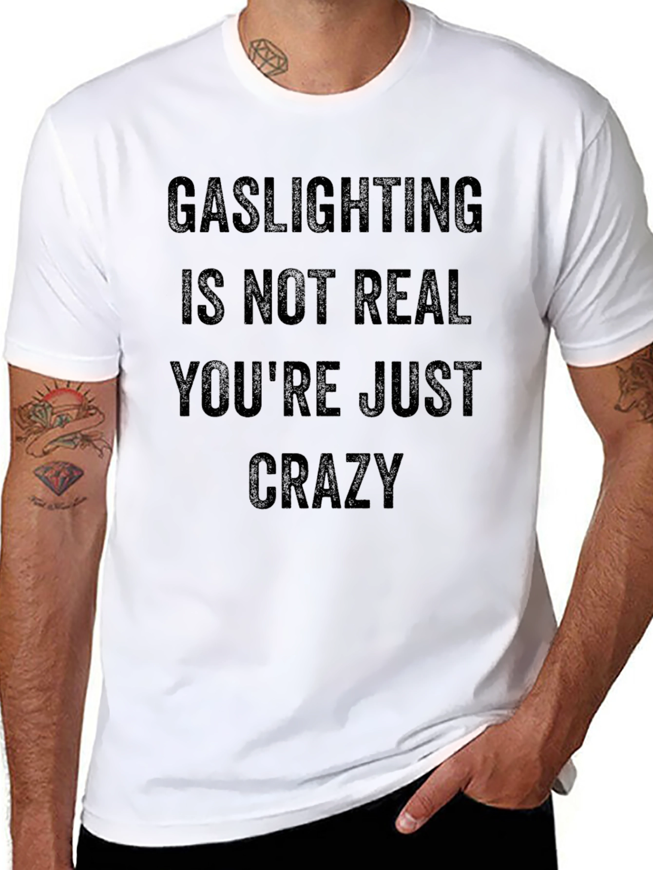 Gaslighting Slogan Tee - Youre Just Crazy!