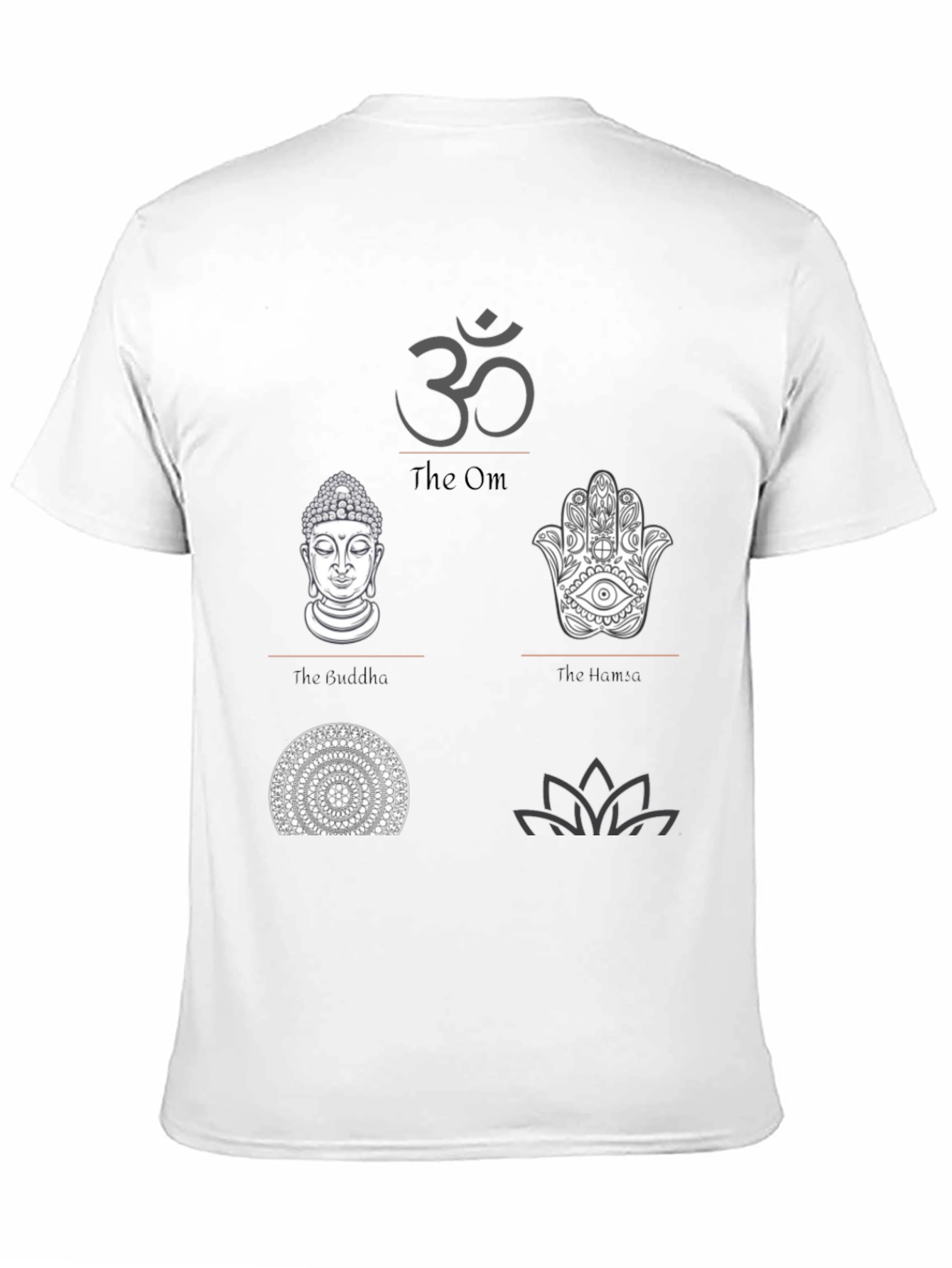 Spiritual Symbol Graphic Print Black T-Shirt